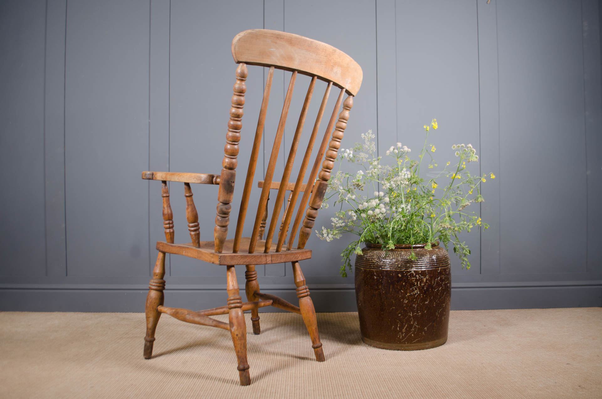 Antique bobbin turned Carver Chair