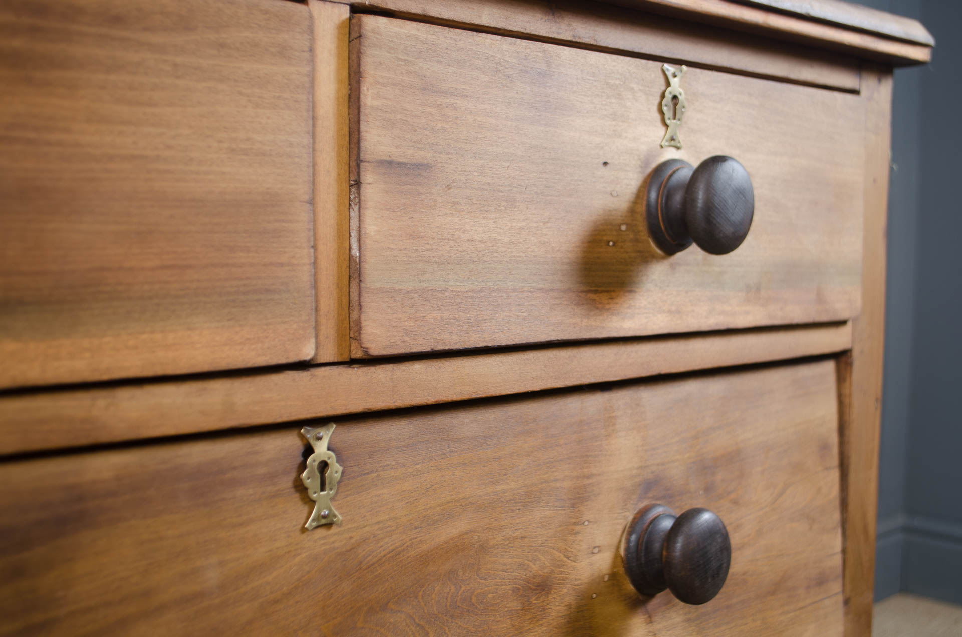 Edwardian Pine Drawers with Shou Sugi Ban Top