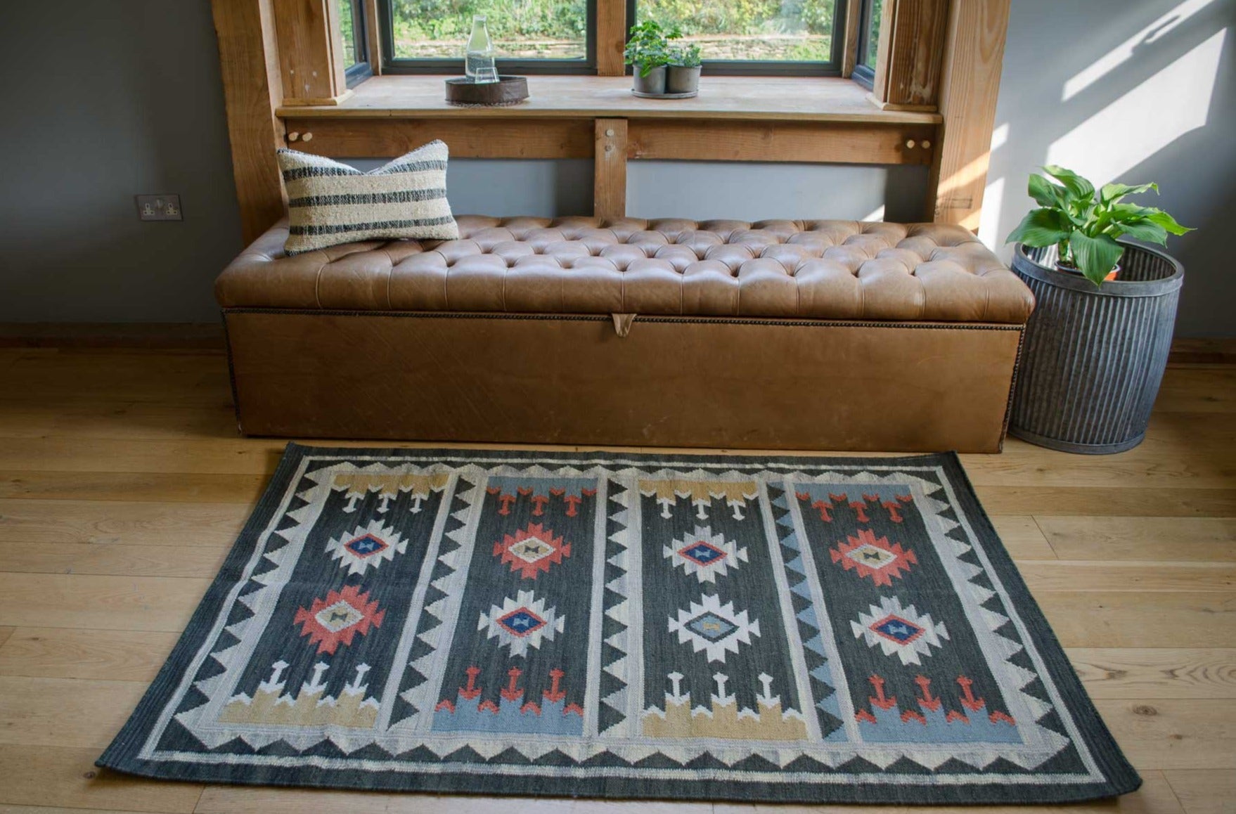 Kilim rug - Charcoal