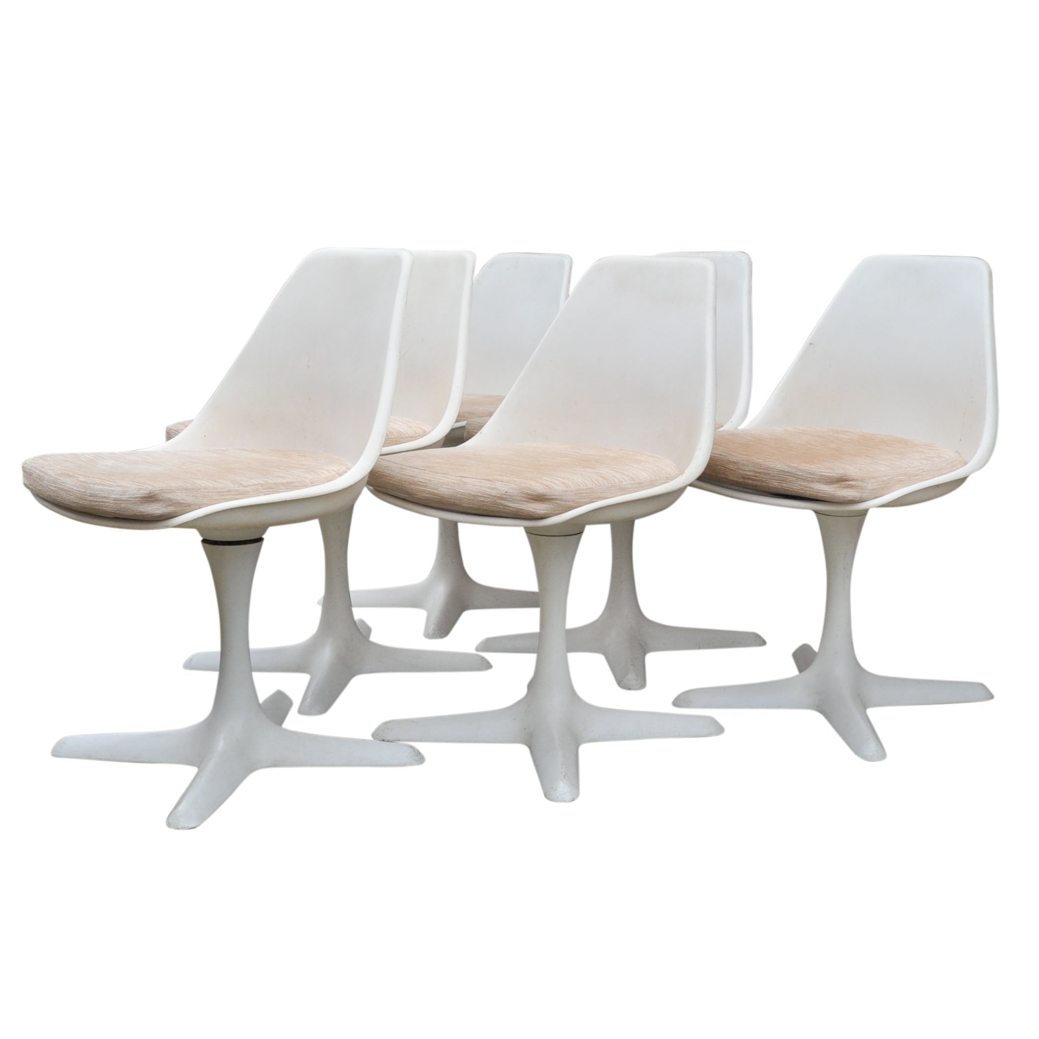 103 Aluminium Tulip Chairs by Maurice Burke for Arkana, 1960s, Set of 6