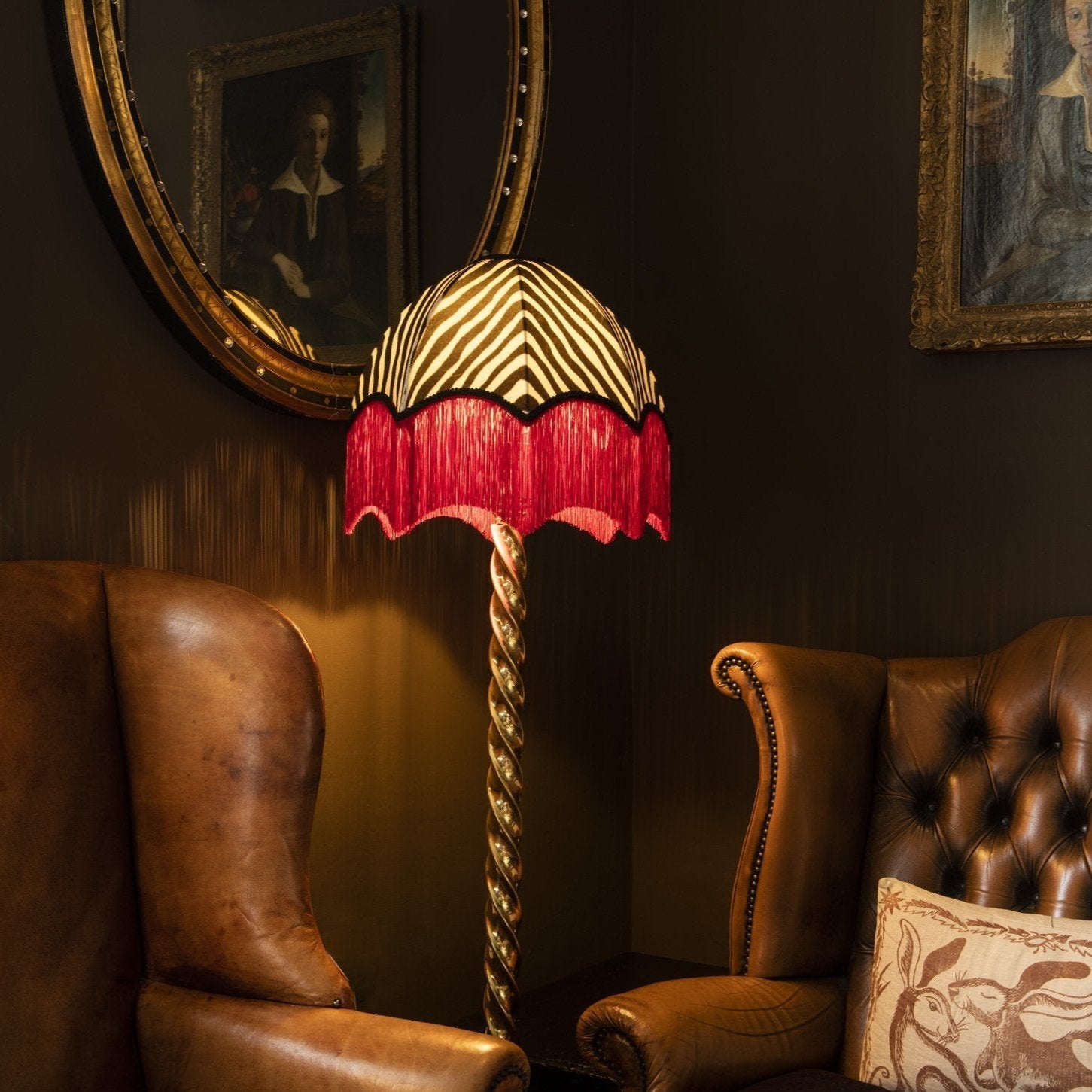 The Red Zebra Lampshade / Pendant