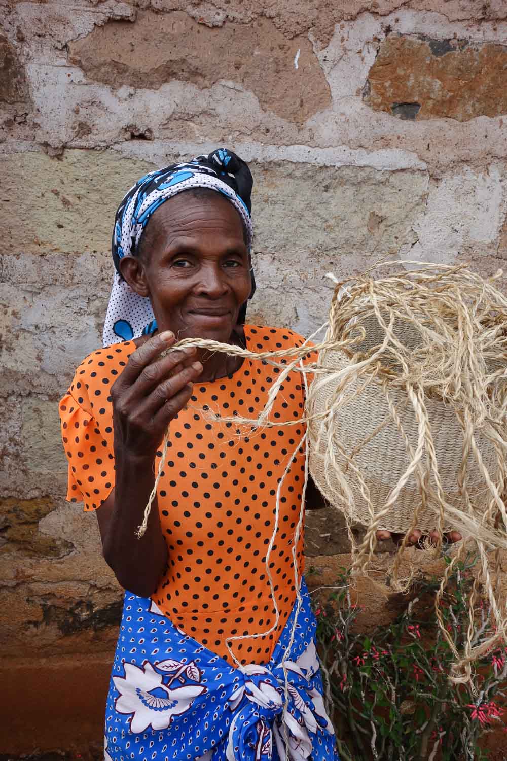 Mbili Two Tone Woven Storage Basket