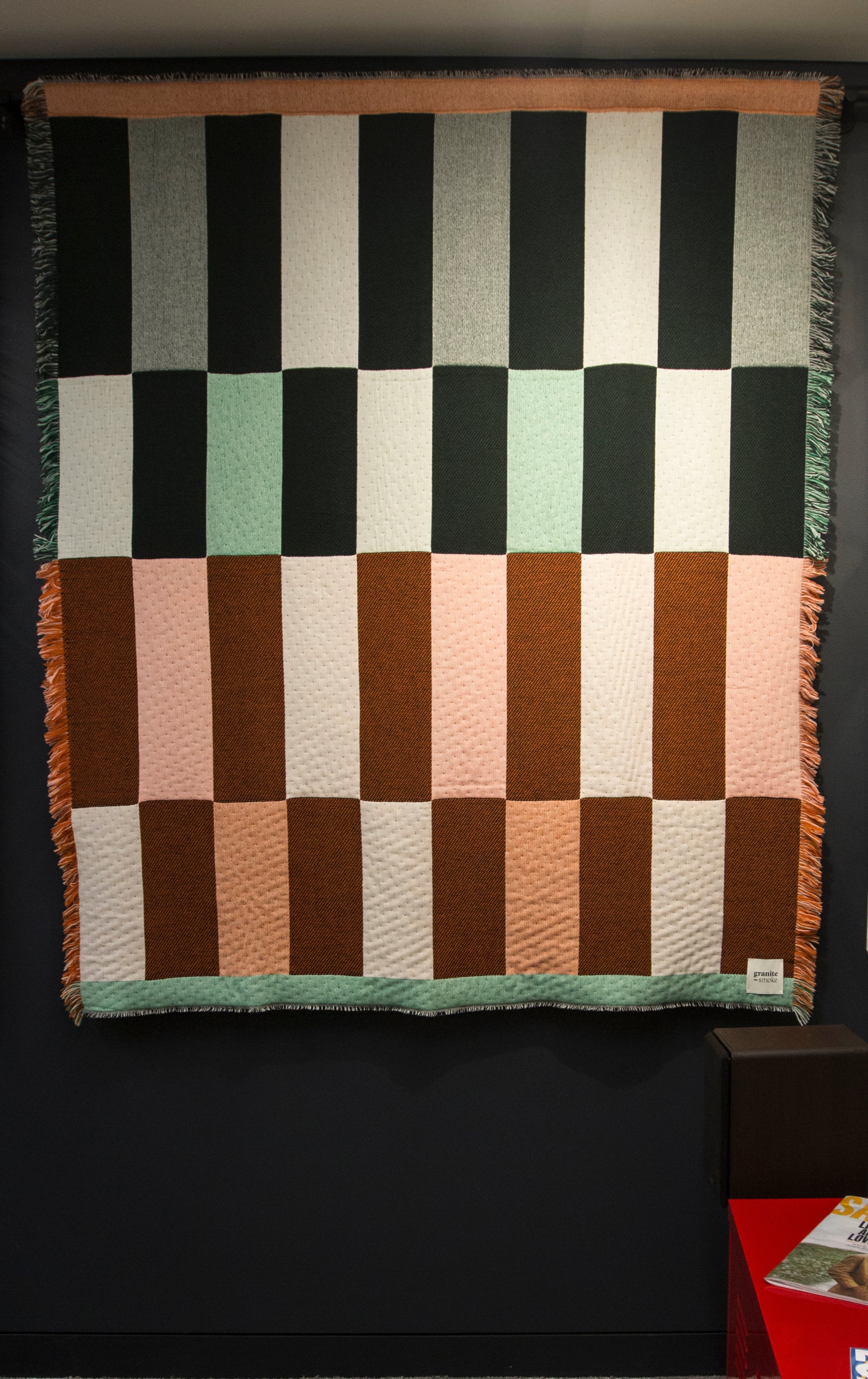 Dash _ green + orange _ wall hanging