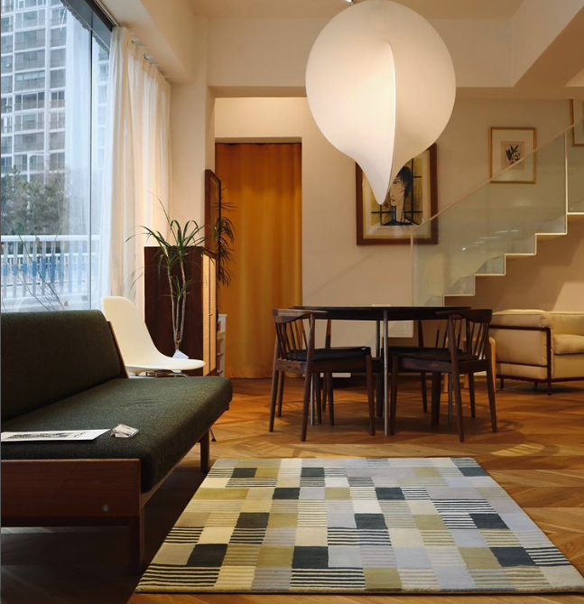 Design for Wallhanging Handtufted Wool Rug | Designed by Anni Albers
