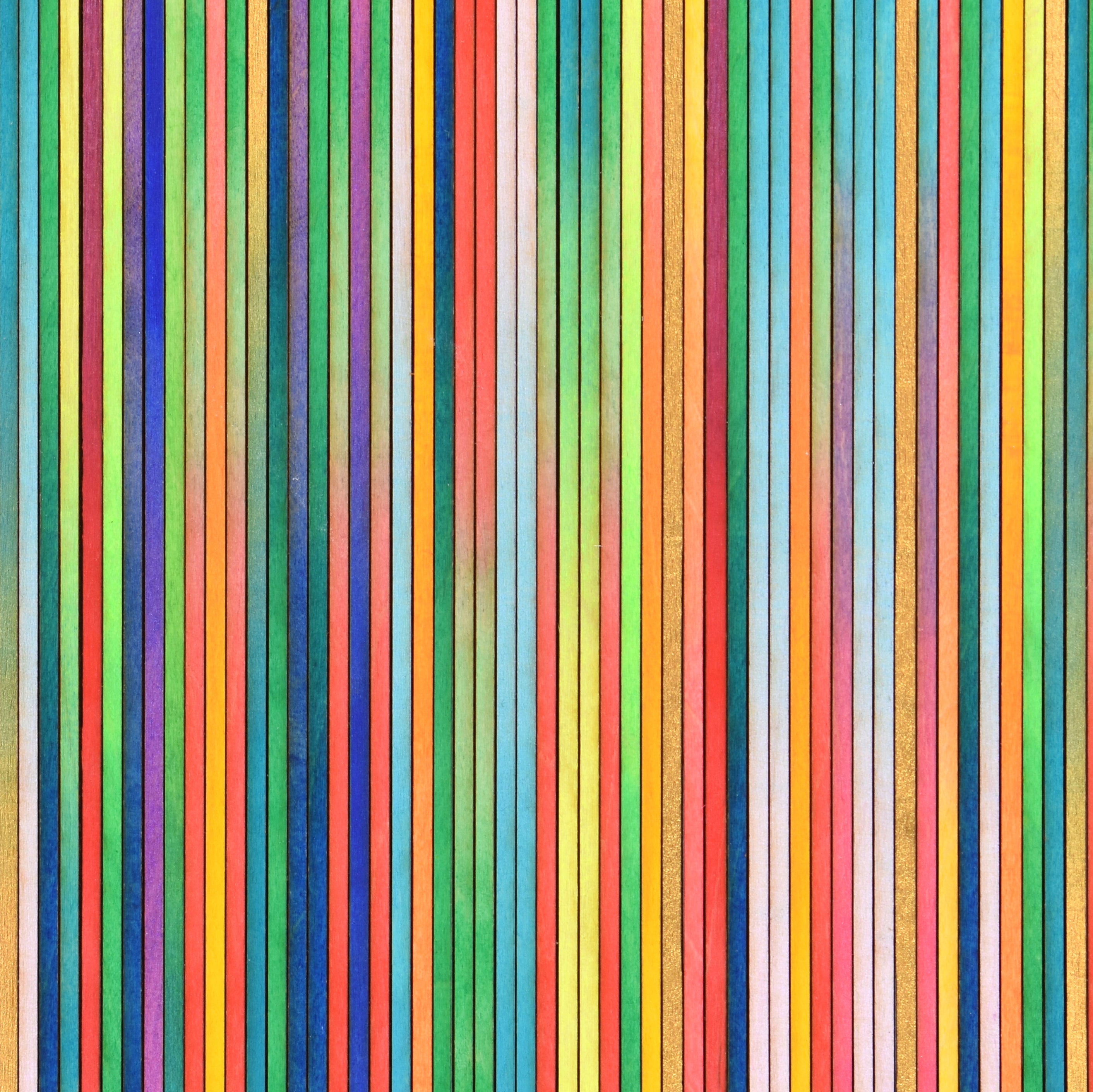 Irregular Narrow Stripe Colour Study Painting, Landscape