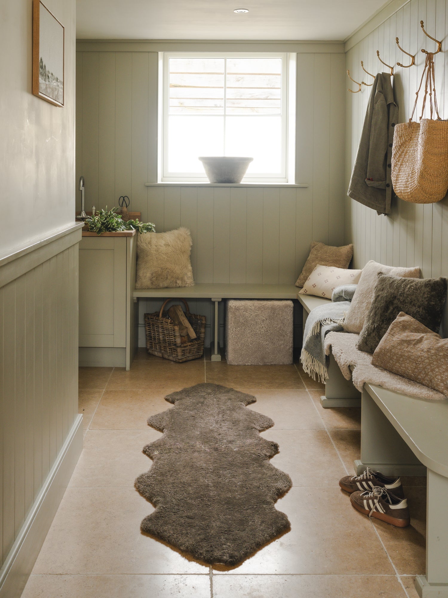 Double Shearling Rug - Fawn