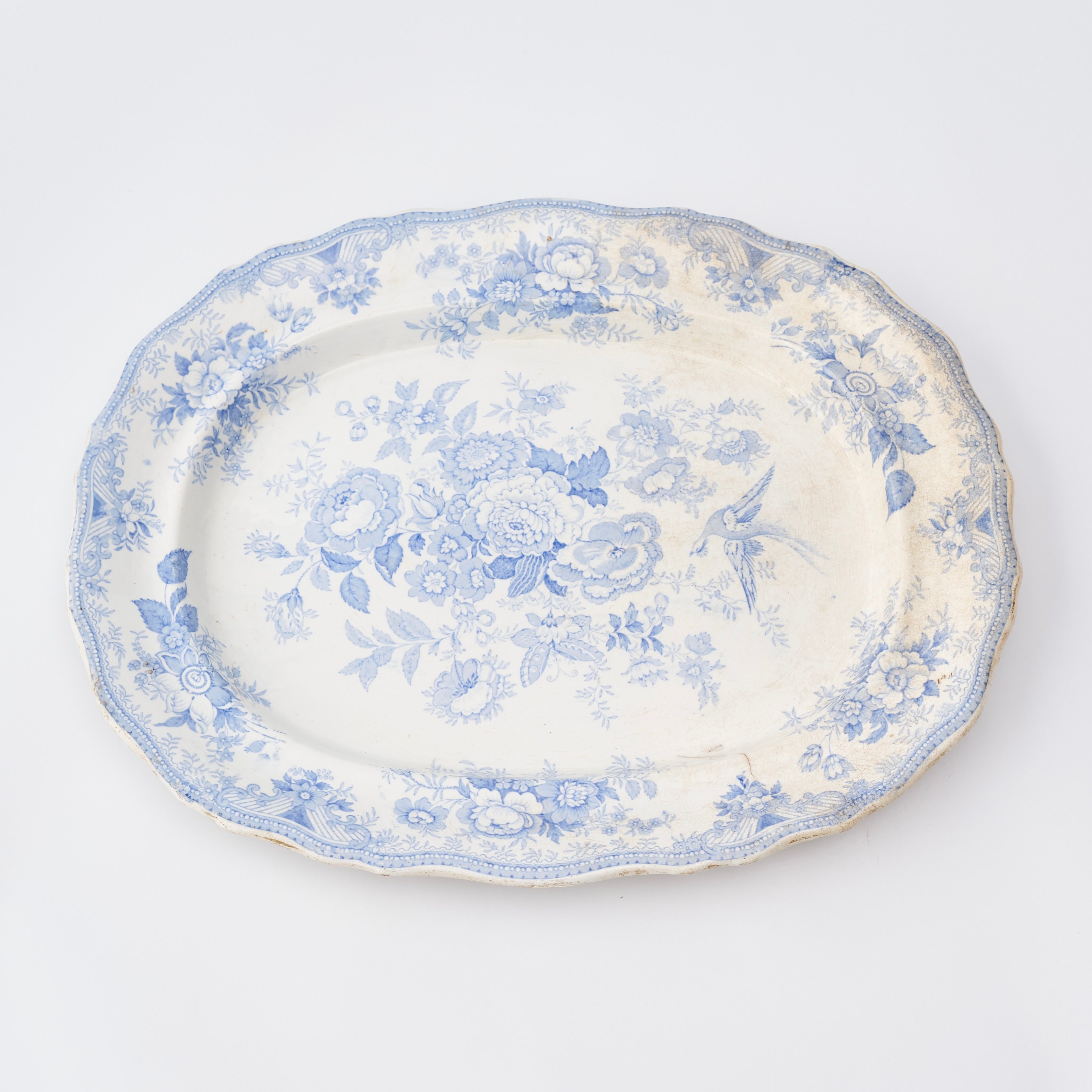 Blue and White Floral Serving Platter