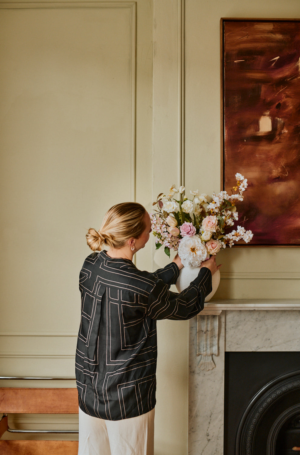 Emily - Faux Flower Arrangement - Whites & Pinks