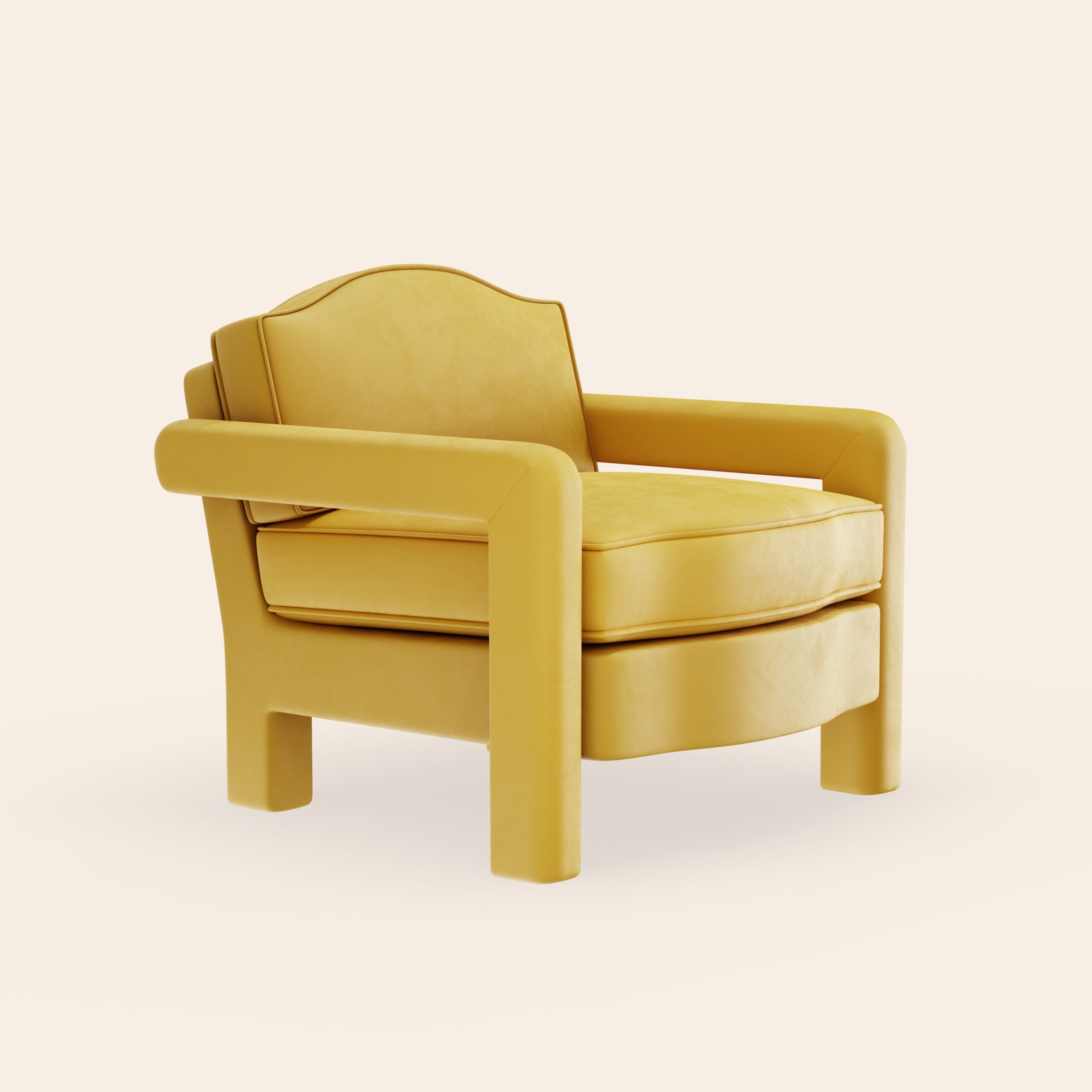 Elio Armchair, Daffodil Velvet