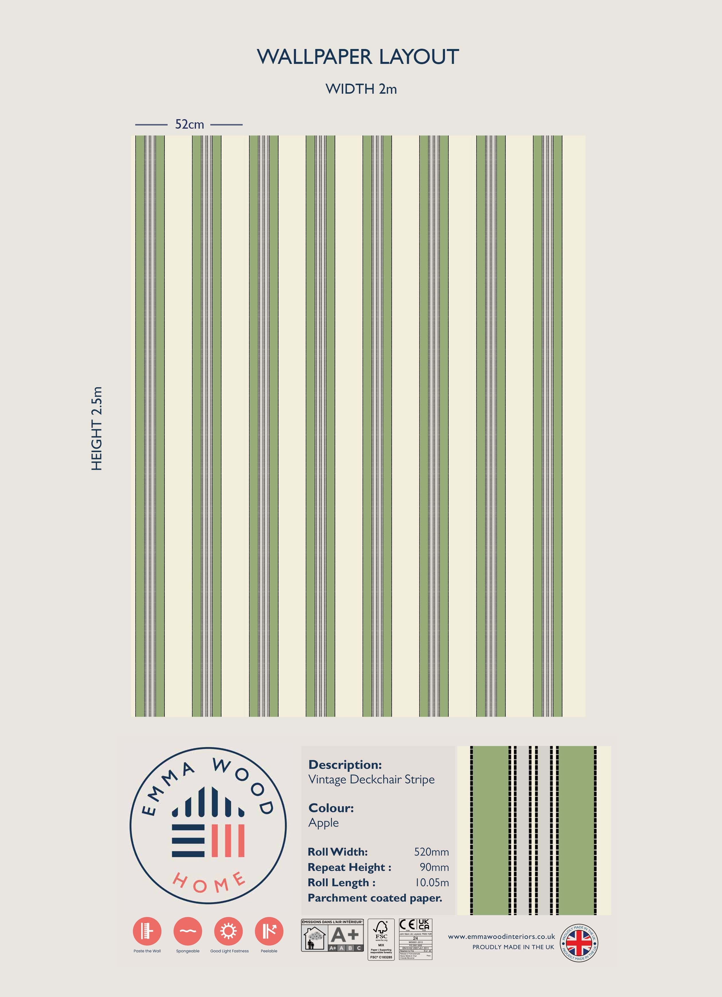 Vintage Deckchair Wallpaper - APPLE