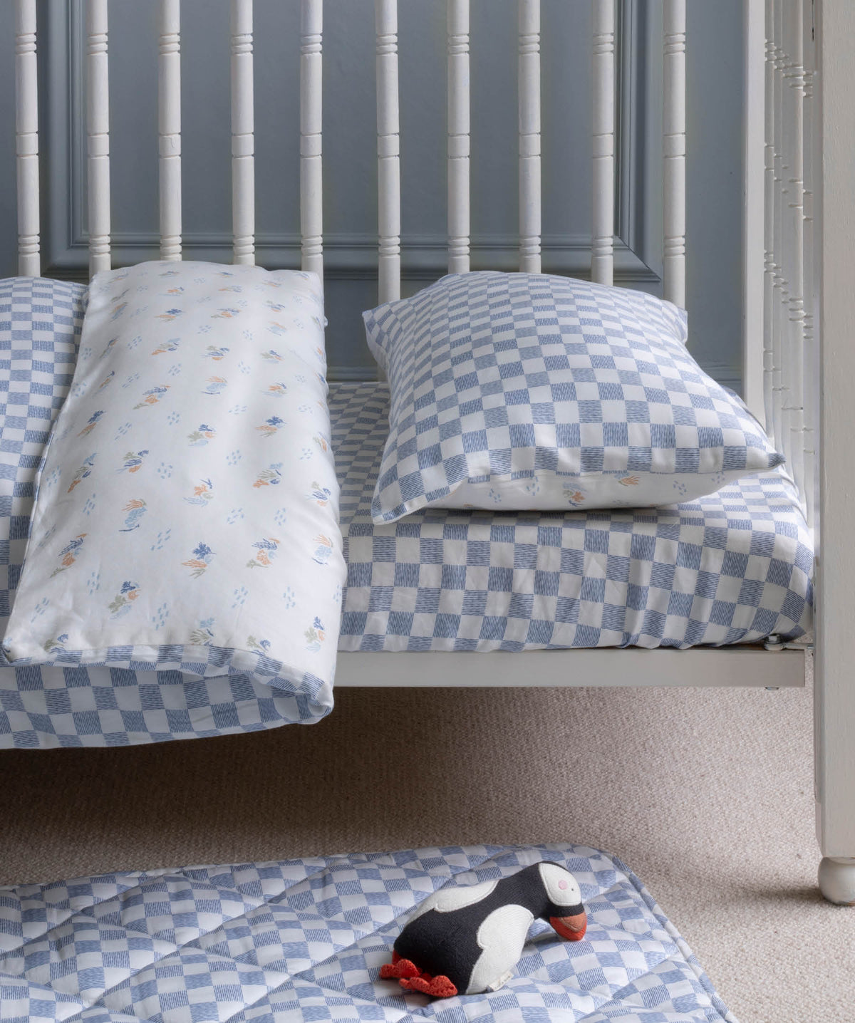 Organic Cotton Cotbed Bedding Set - Waves