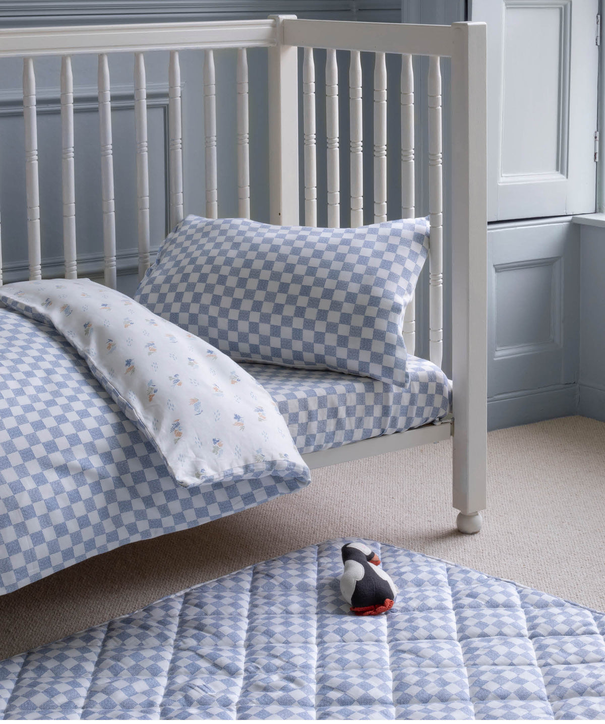 Organic Cotton Cotbed Bedding Set - Waves