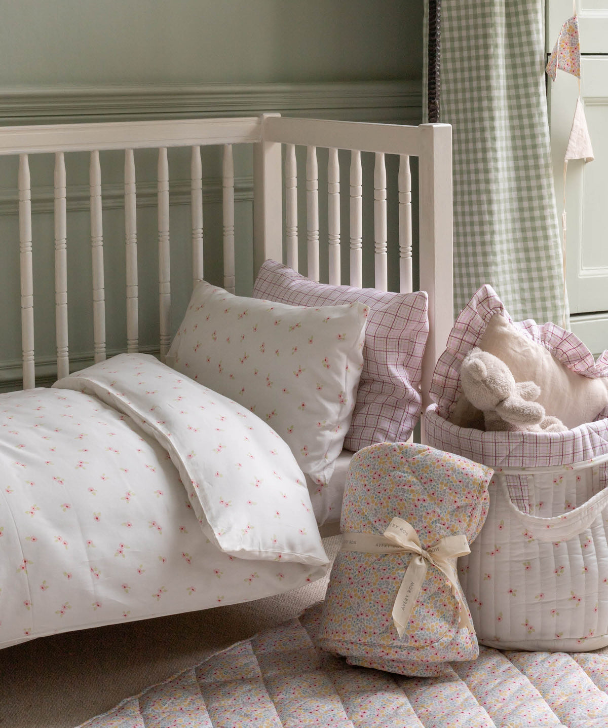 Organic Cotton Cotbed Bedding Set - Anemone