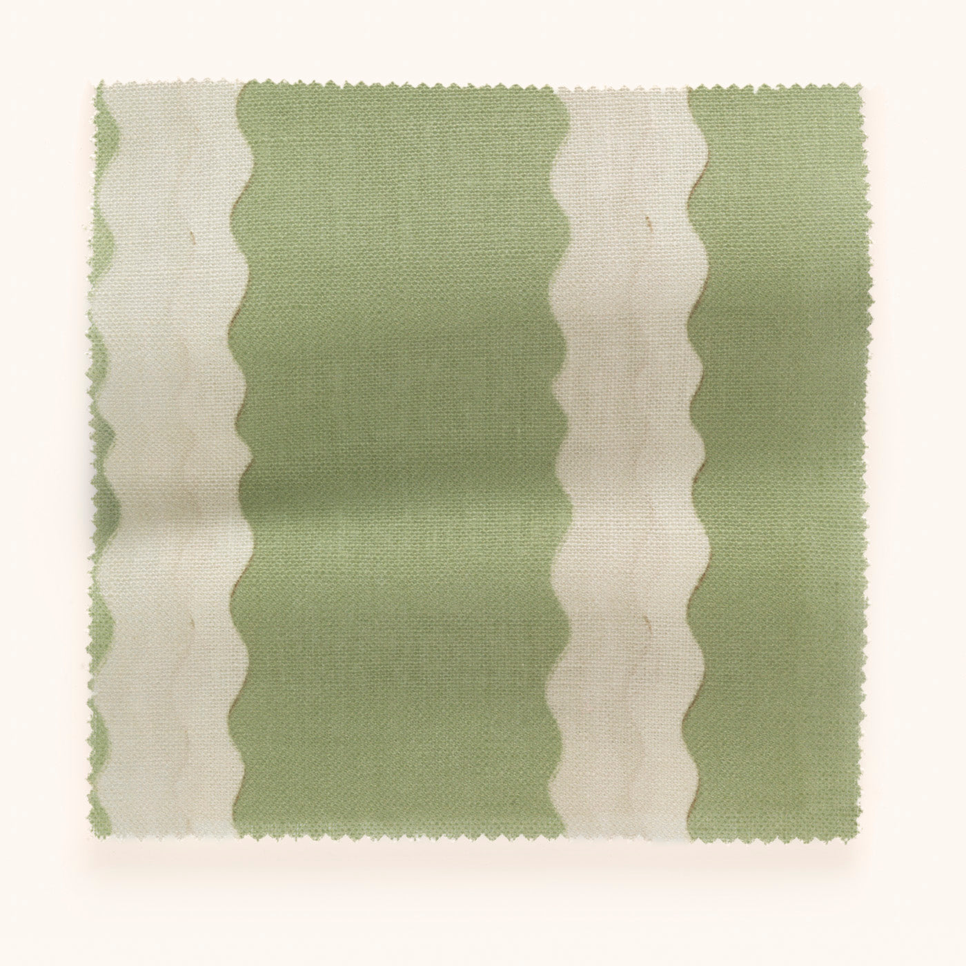 Double Scroll Stripe Fabric | Spring Green