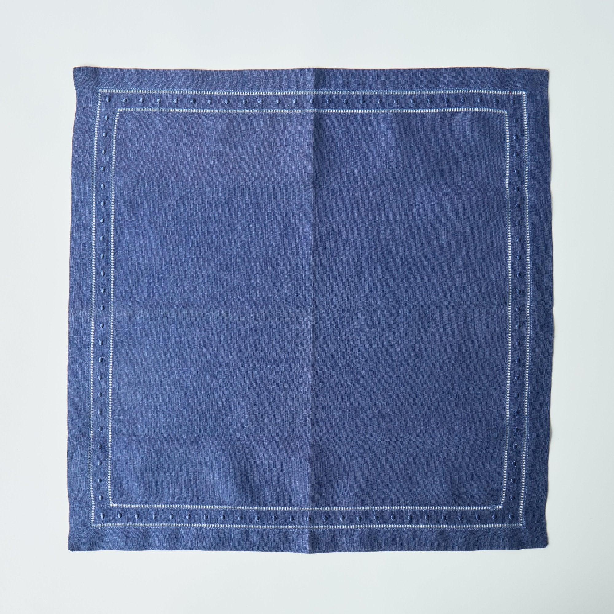 Dark Blue Bobbin Napkins (Set of 4)
