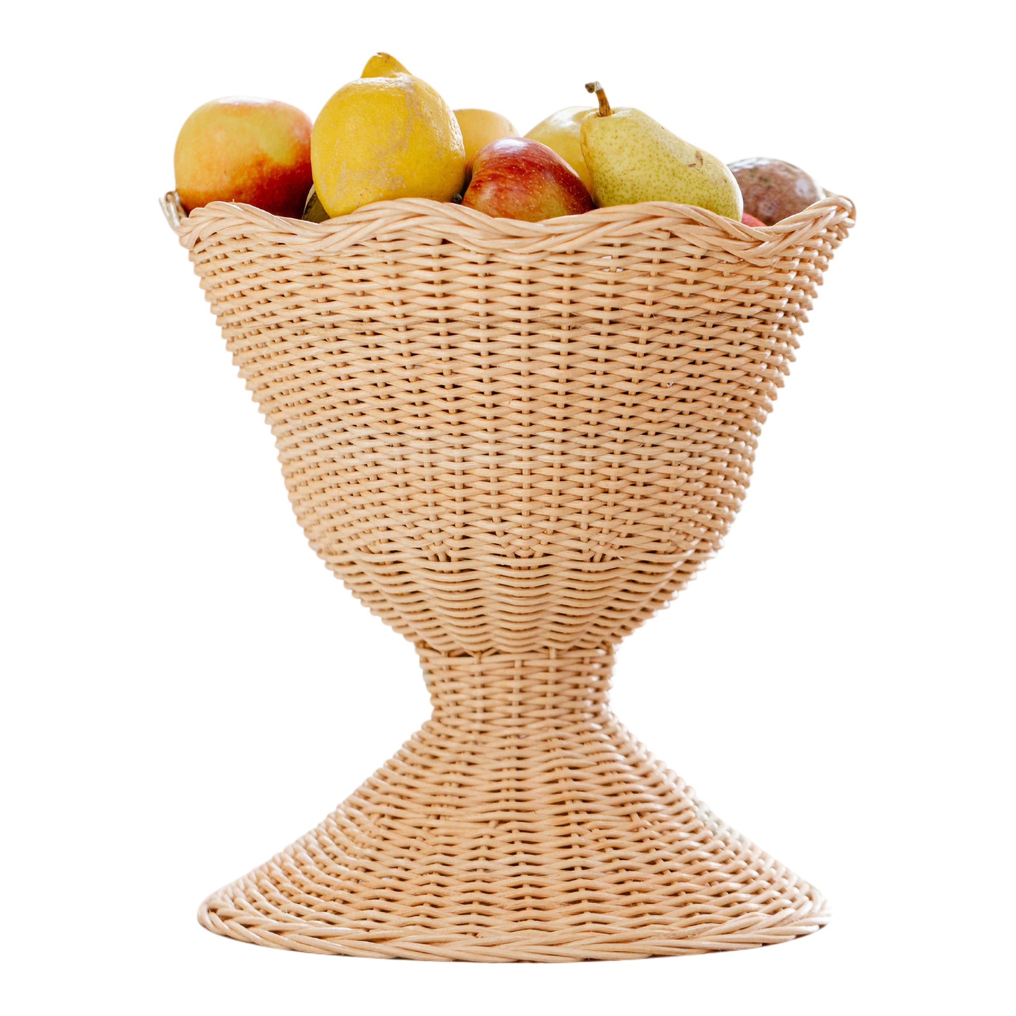 Freya Scalloped Rattan Bowl