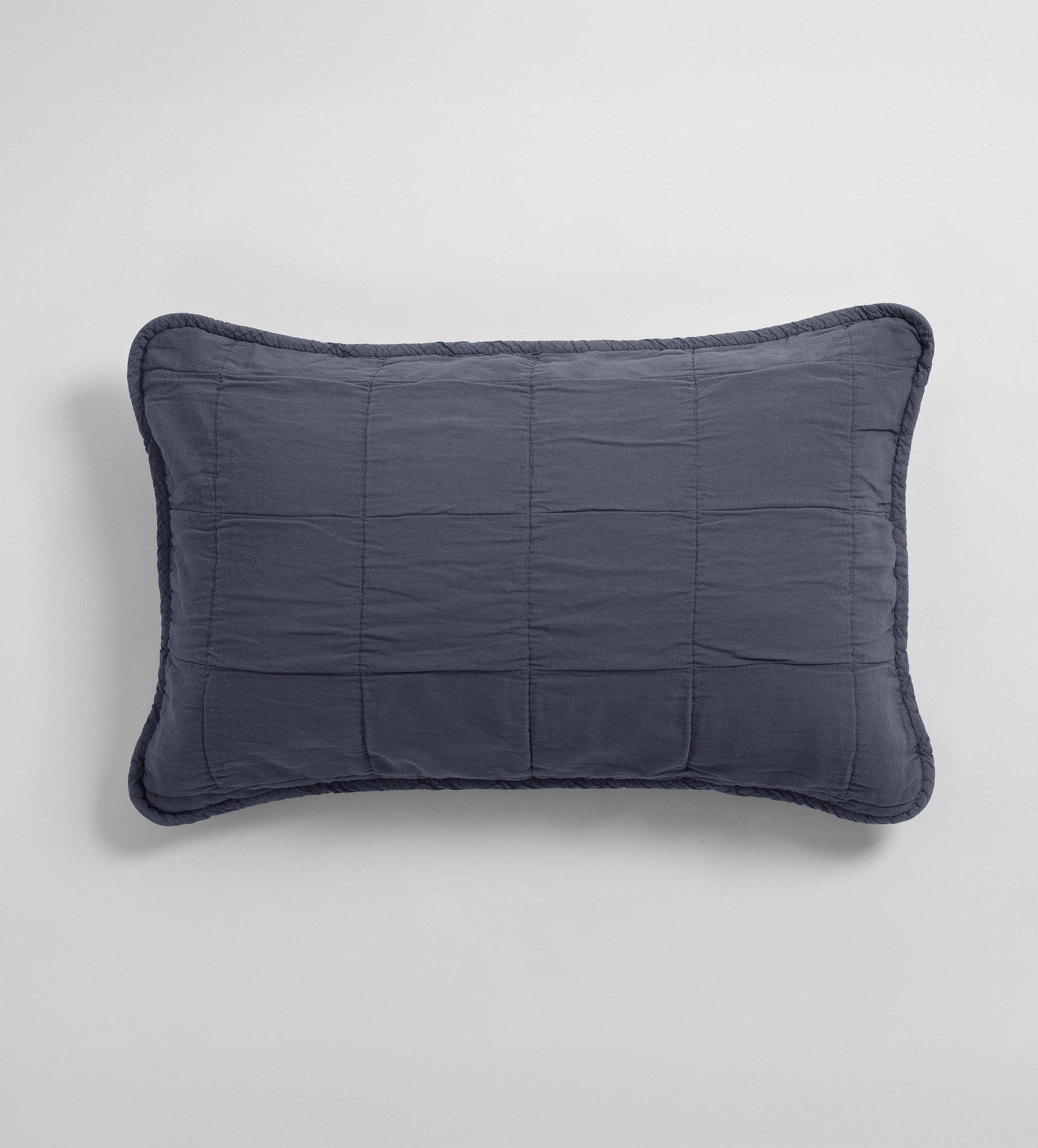 French Blue Finn 100% Cotton Quilted Cushion Cover