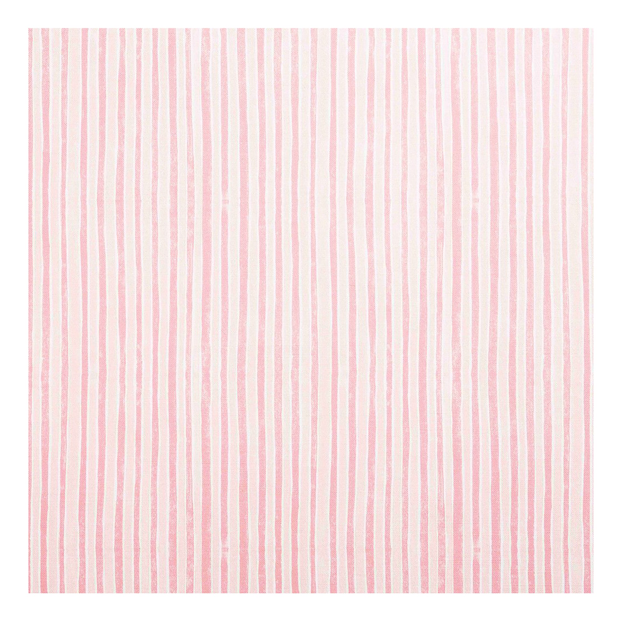 Stripe Printed Fabric Linen/Cotton Pink