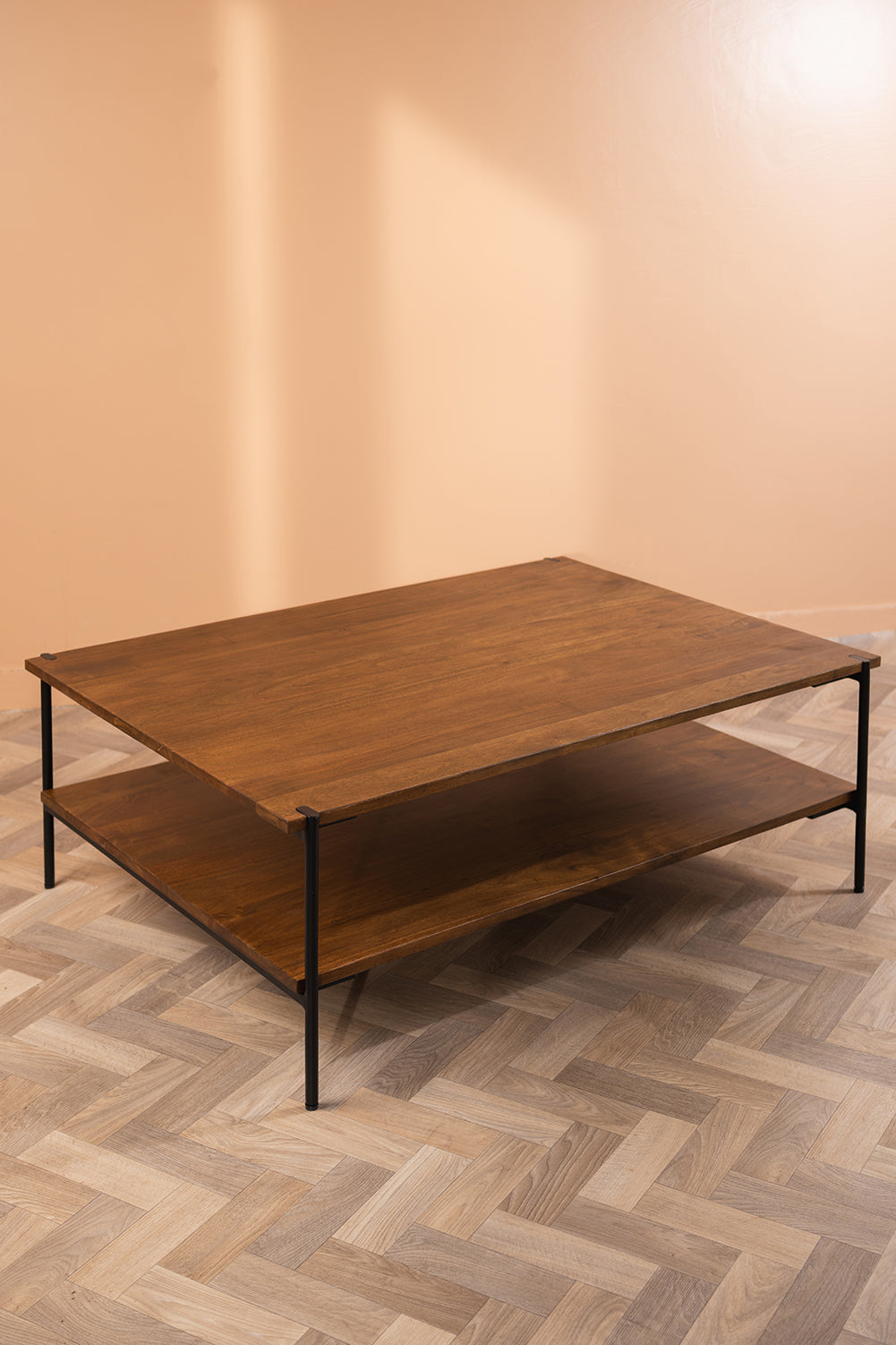 Conrad Acacia Wood Umber Finish Coffee Table