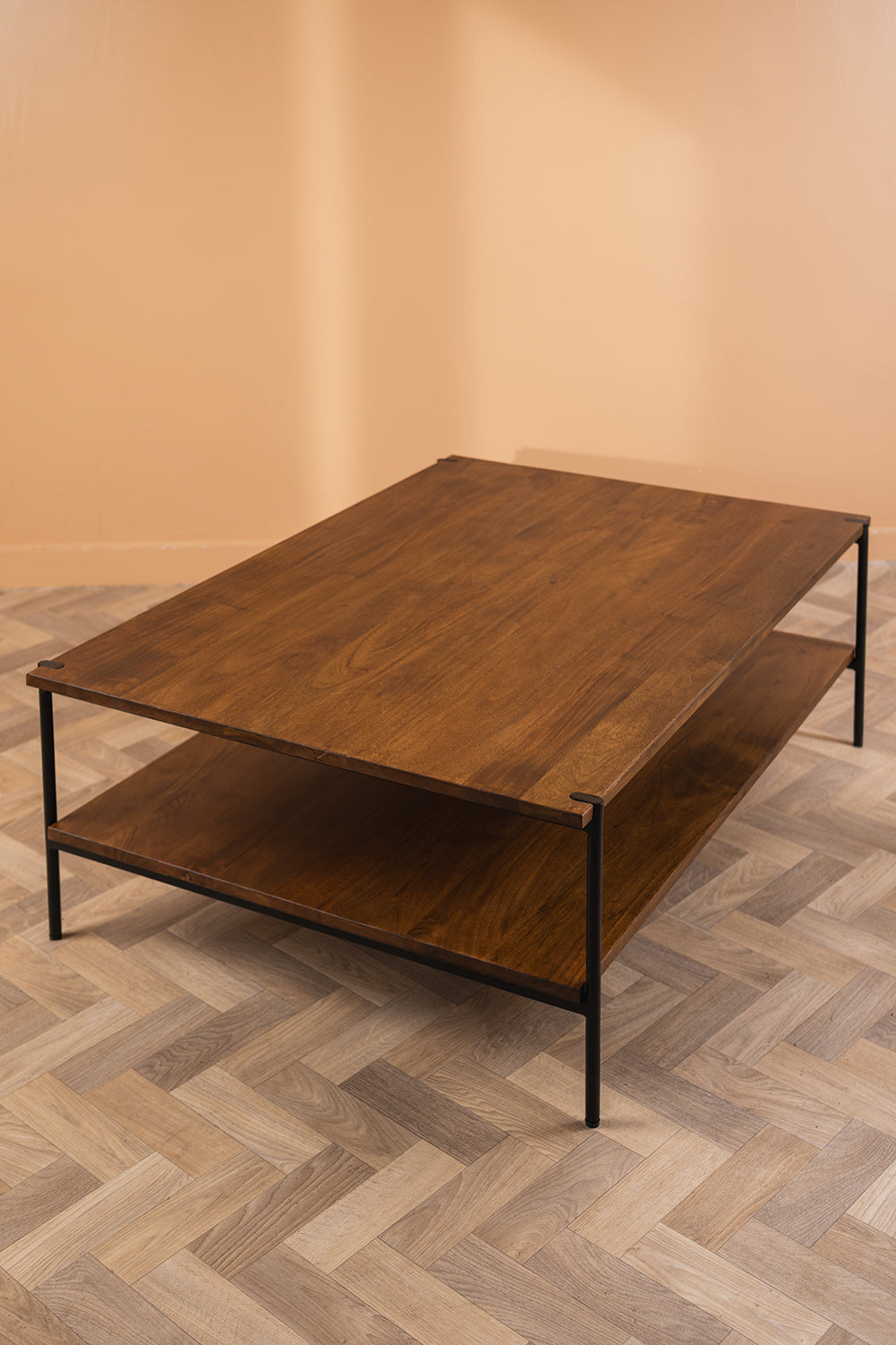 Conrad Acacia Wood Umber Finish Coffee Table