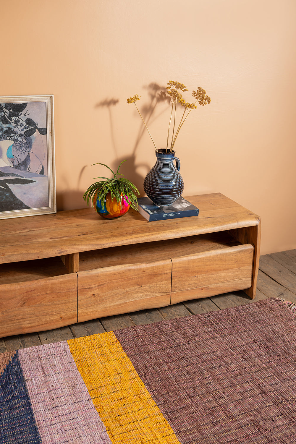 Doran Acacia Wood Natural Finish TV Cabinet