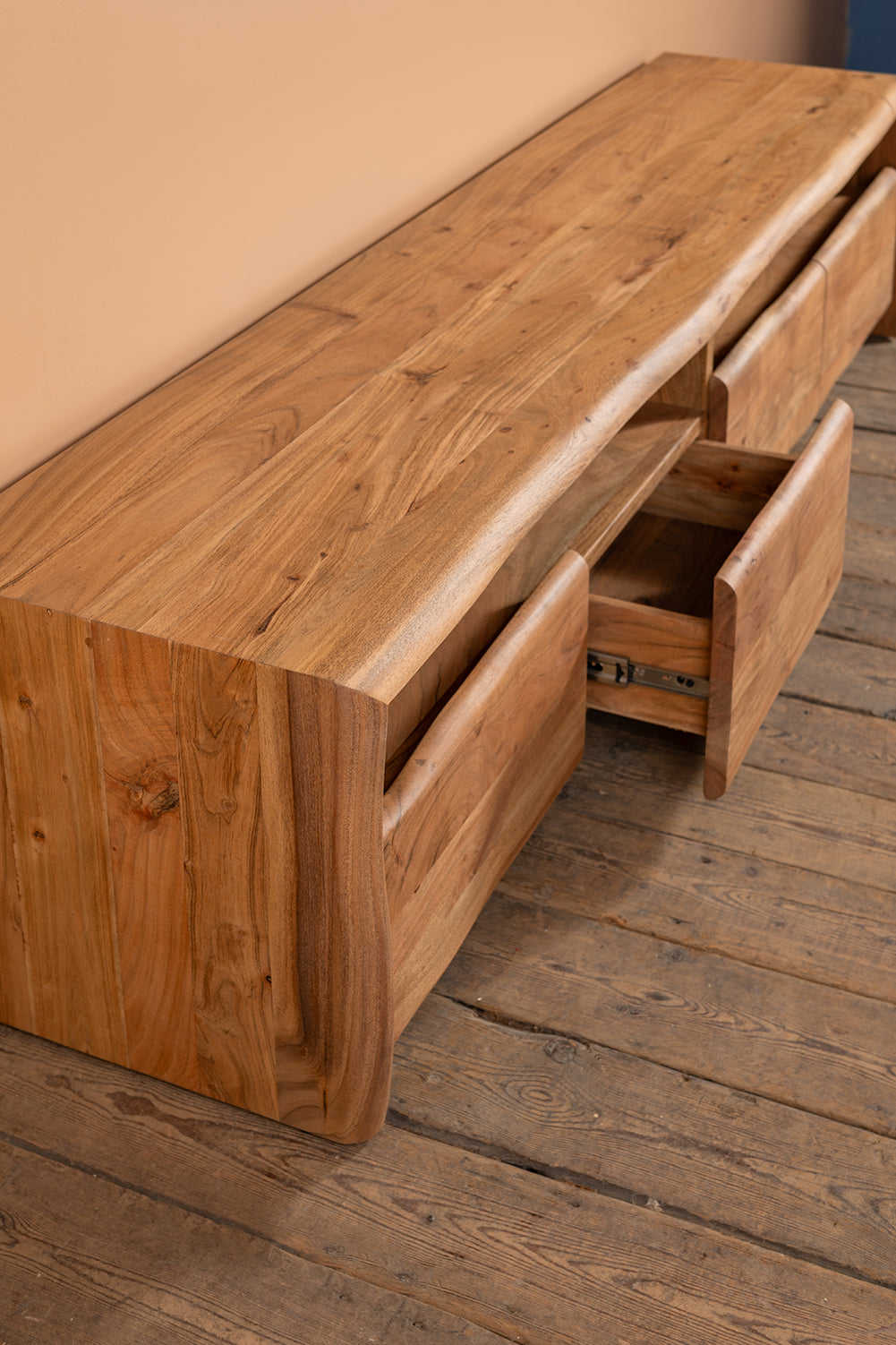 Doran Acacia Wood Natural Finish TV Cabinet