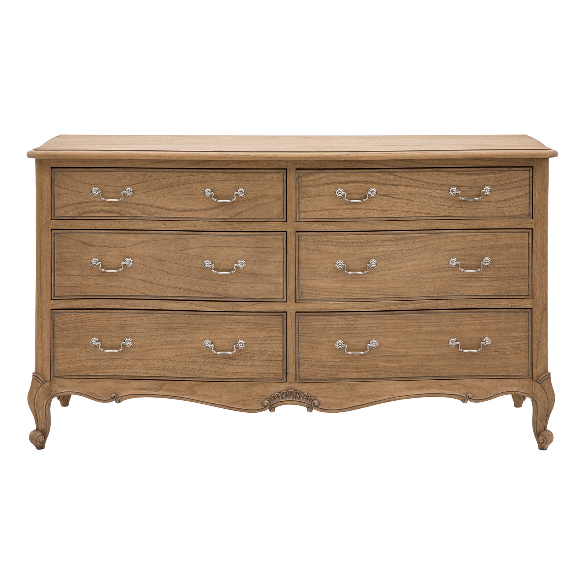 French Chic Wooden Wide Chest of Drawers