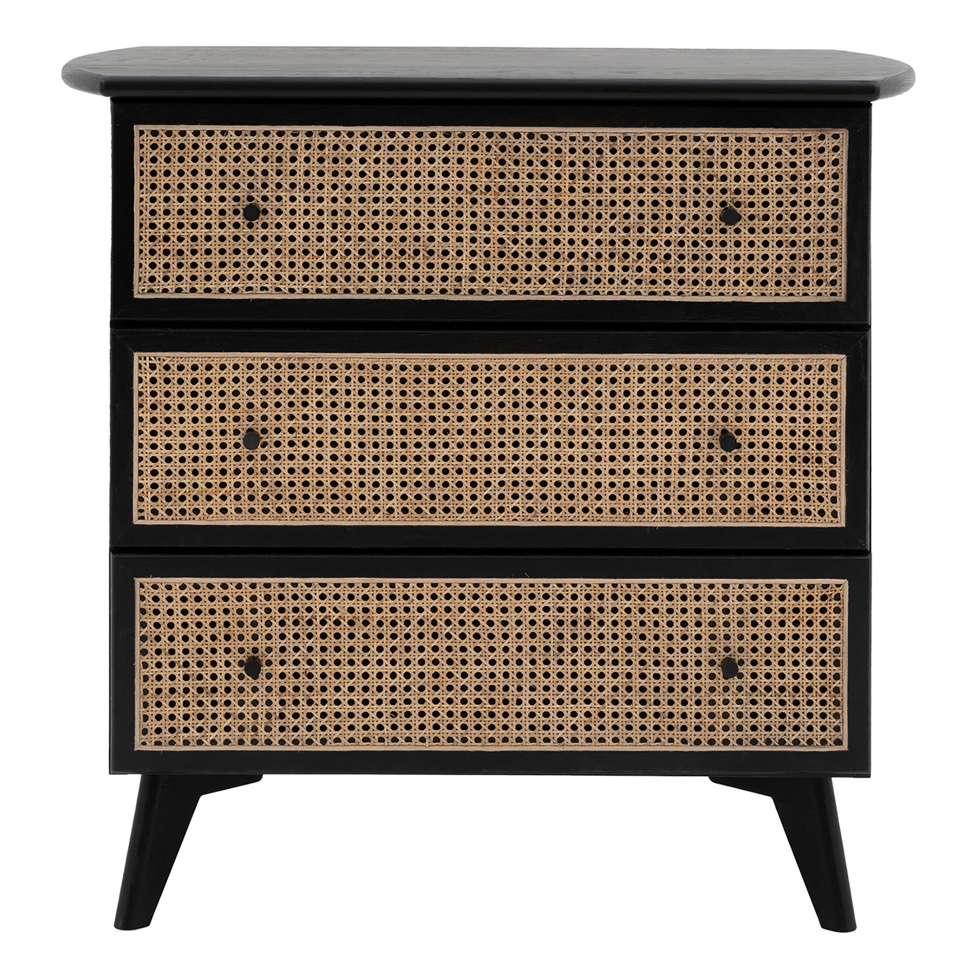 Art Deco Oak & Rattan Chest of Drawers