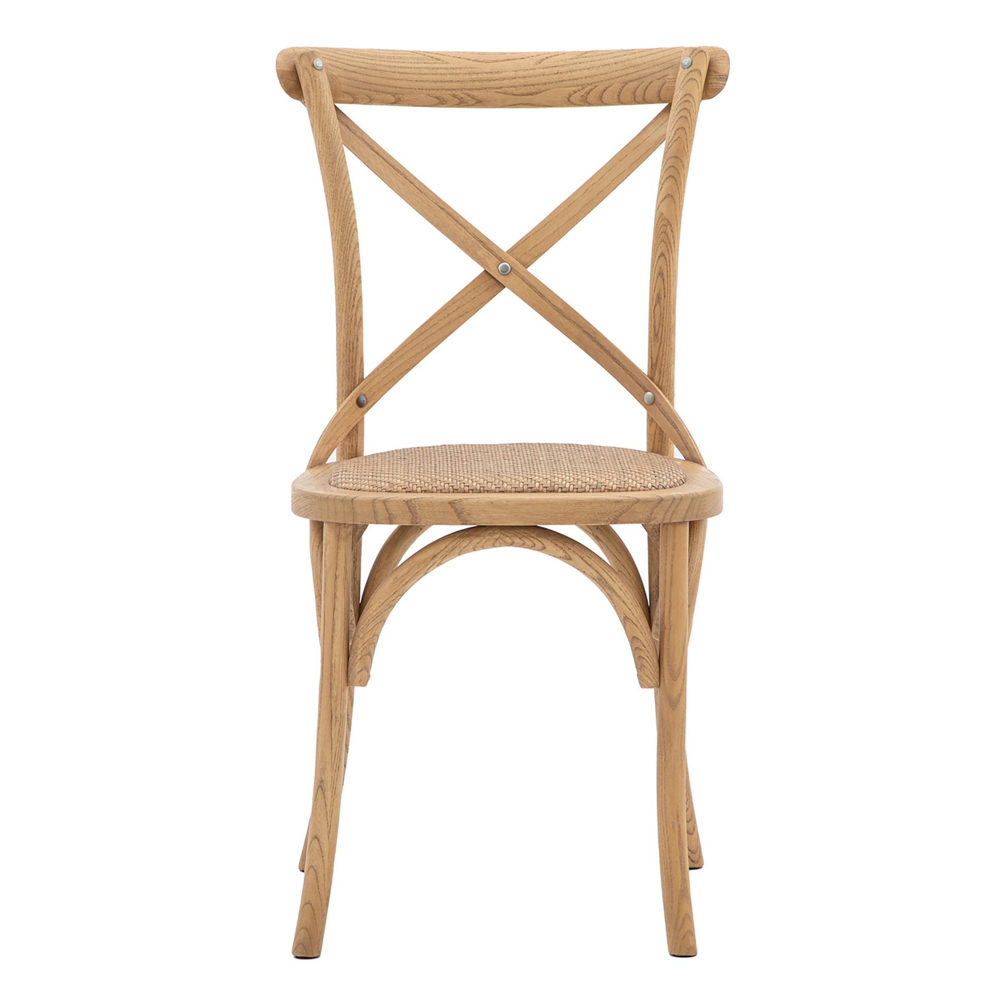 French Farmhouse Rattan Dining Chair - Two Pack
