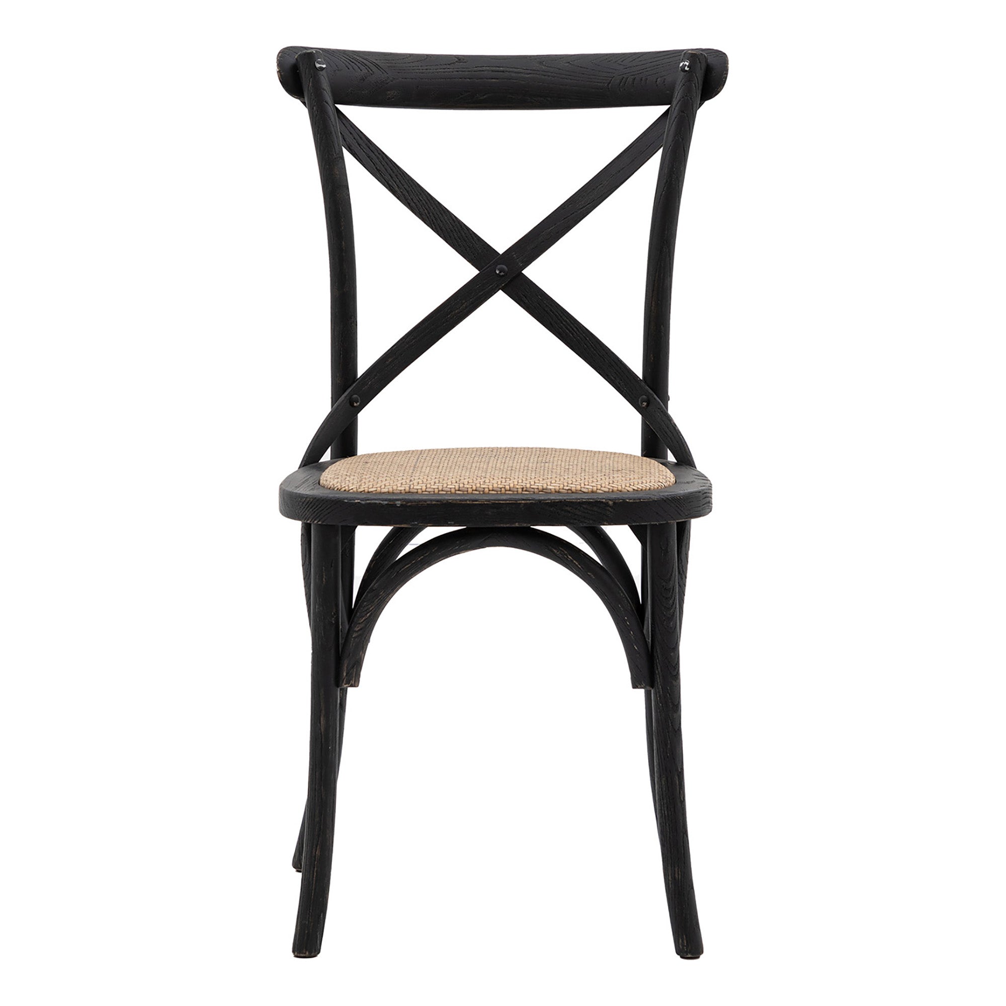 French Farmhouse Rattan Dining Chair - Two Pack