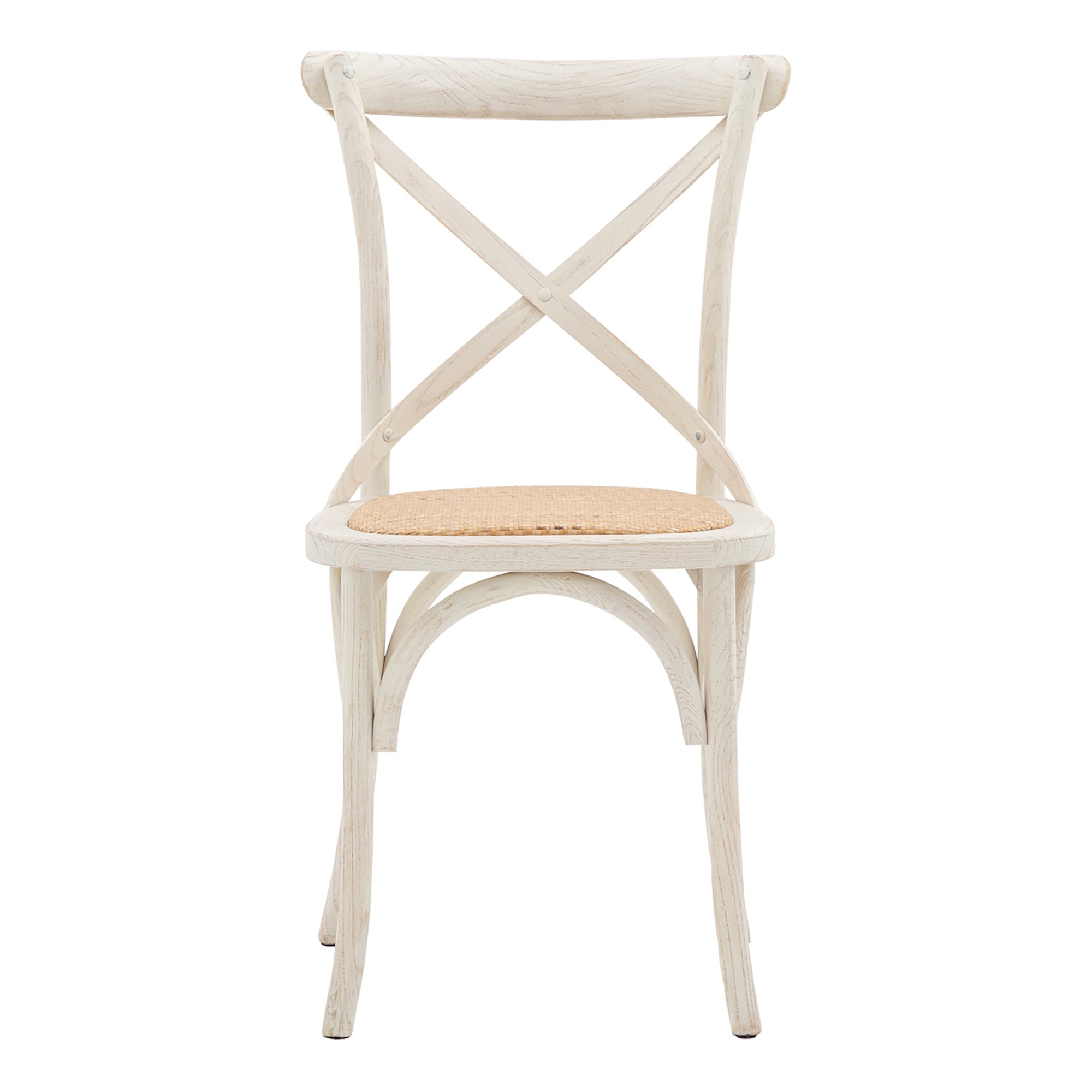 French Farmhouse Rattan Dining Chair Two Pack - Main Image