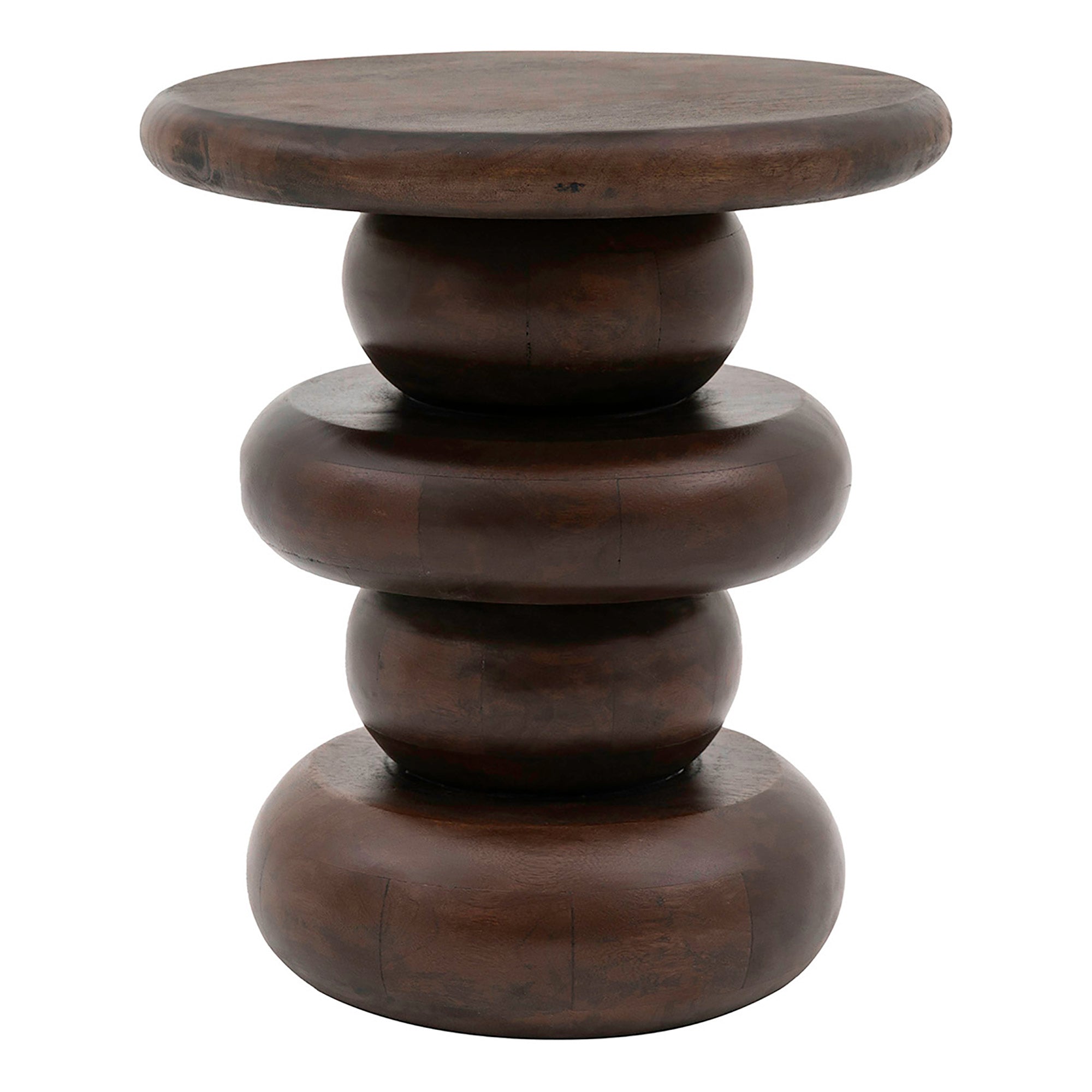 Chunky Round Retro Side Table