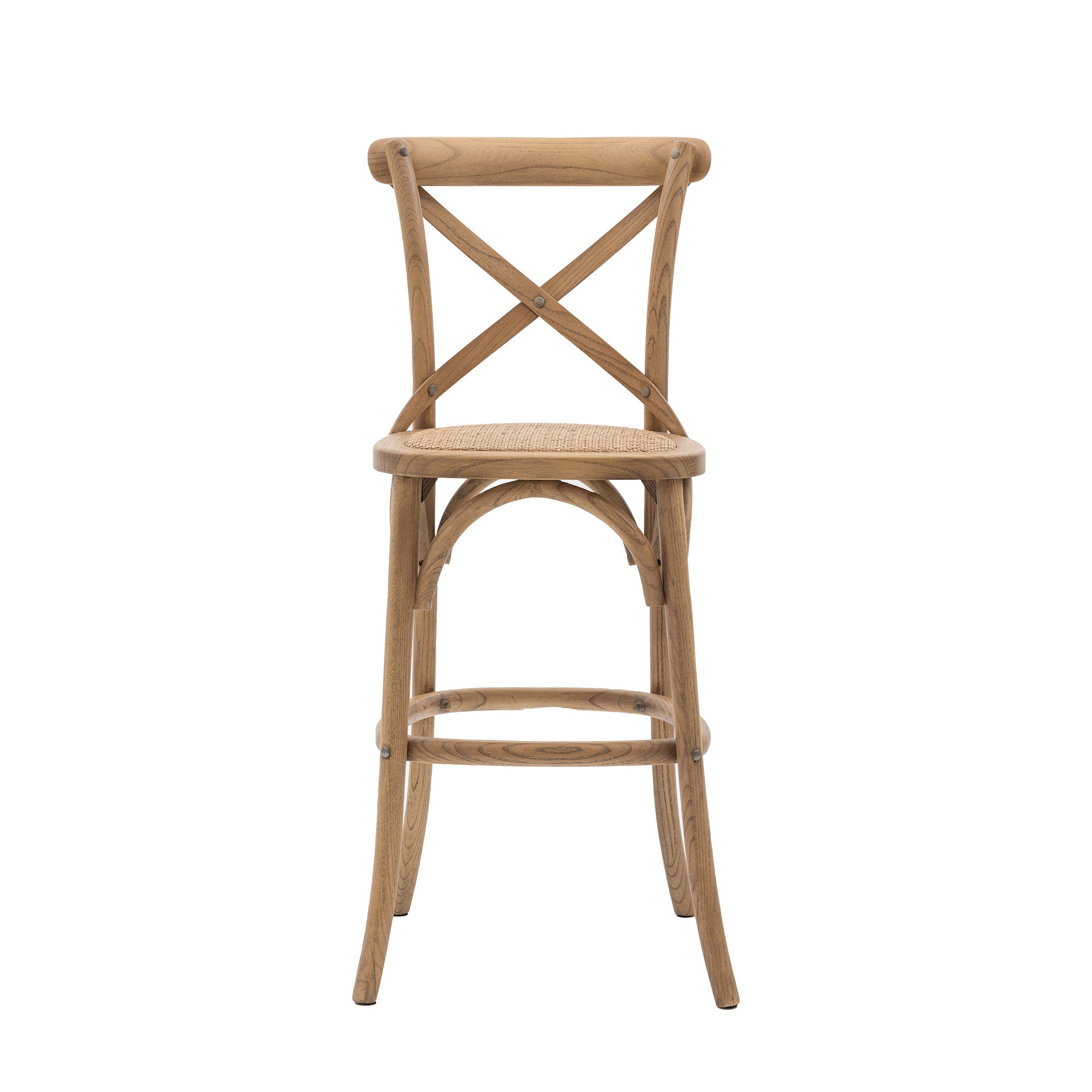 French Farmhouse Rattan Stool - Two Pack