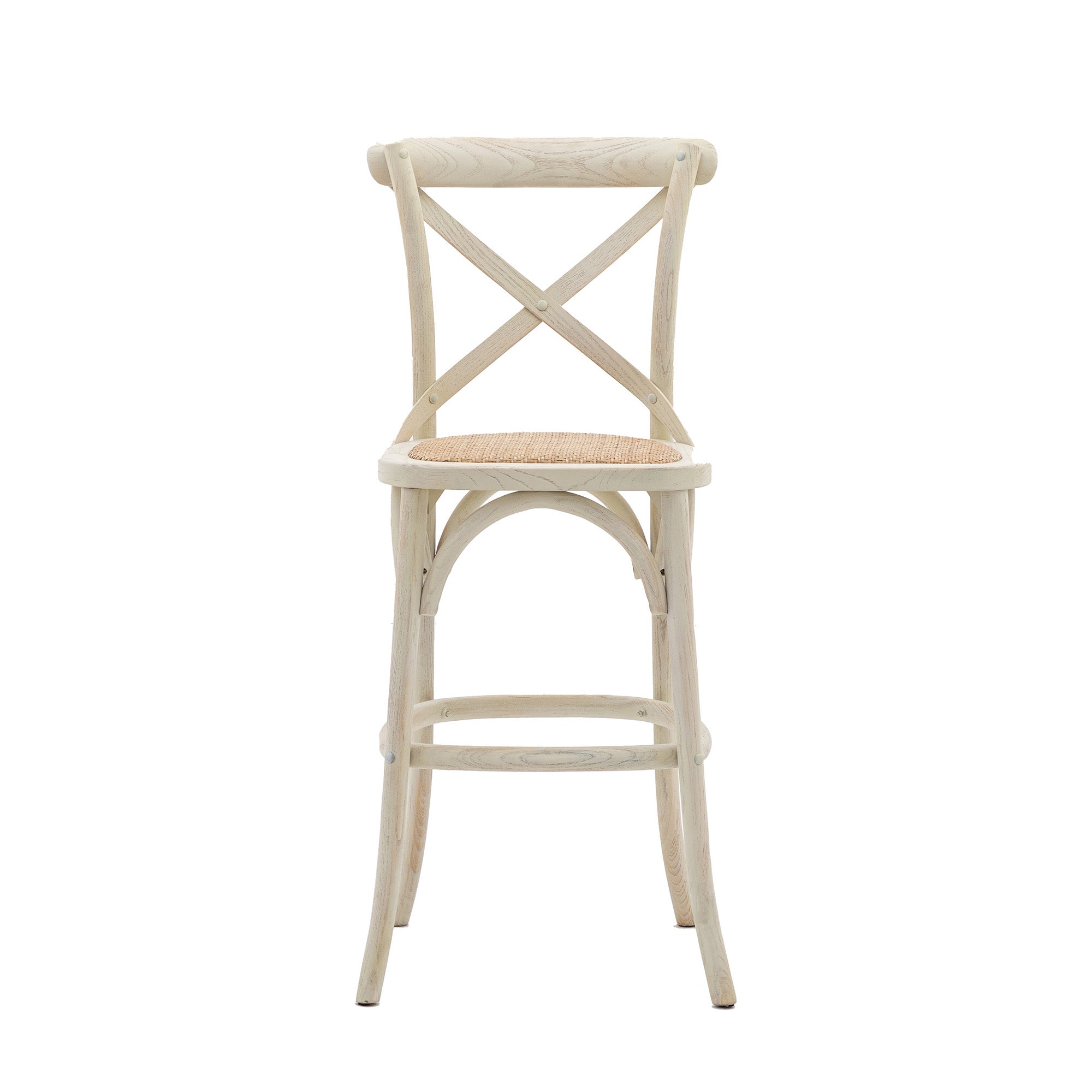 French Farmhouse Rattan Stool - Two Pack