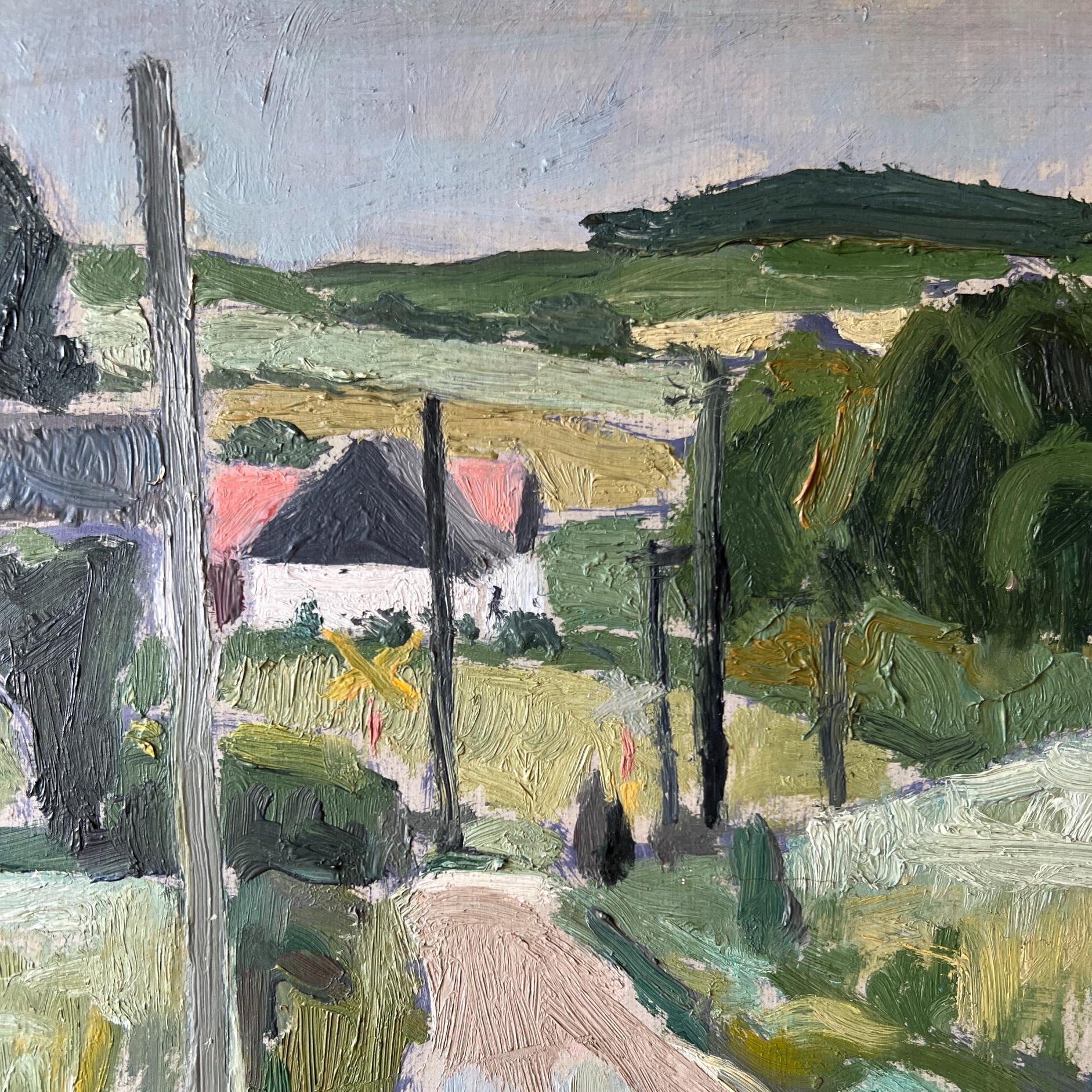 Farm Path Oil Painting