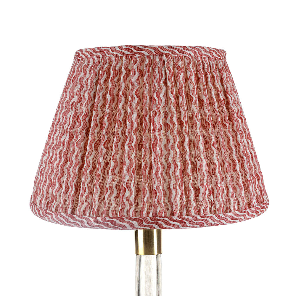 Popple Red Linen Lampshade