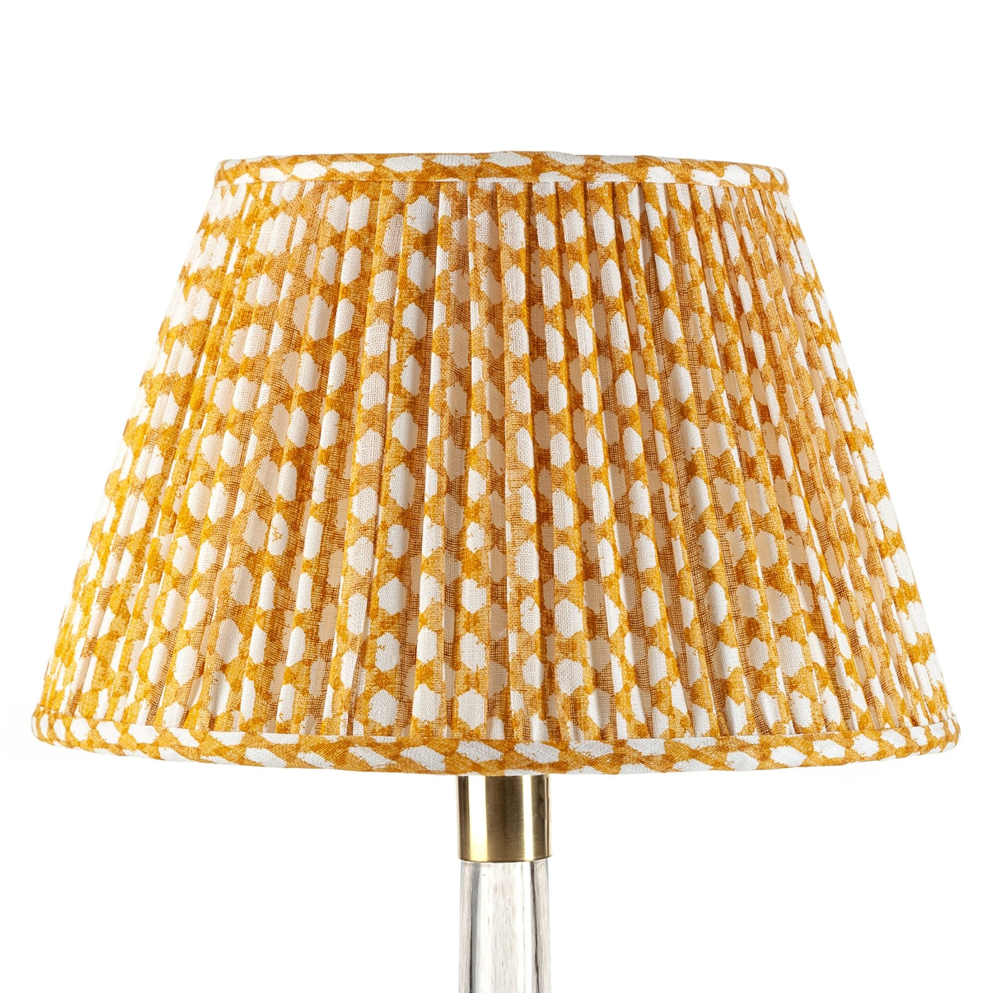 Wicker Yellow Linen Lampshade