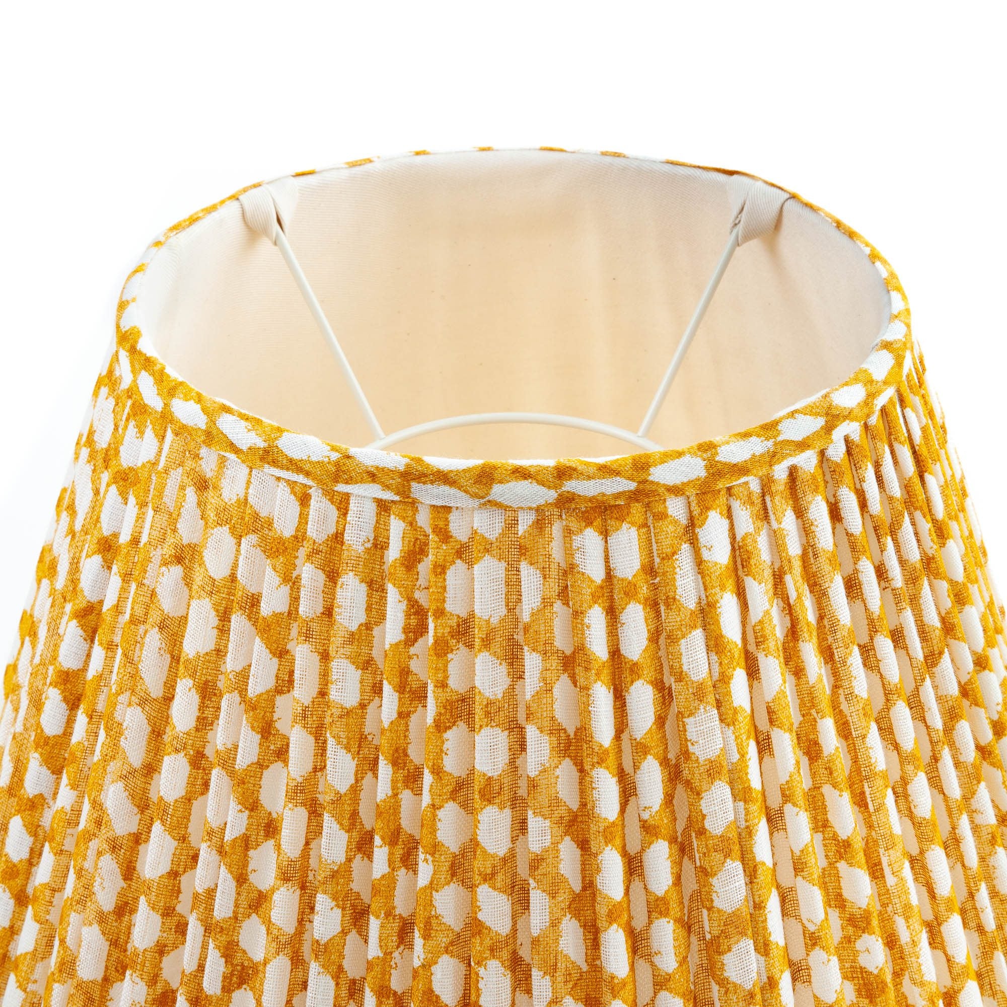 Wicker Yellow Linen Lampshade