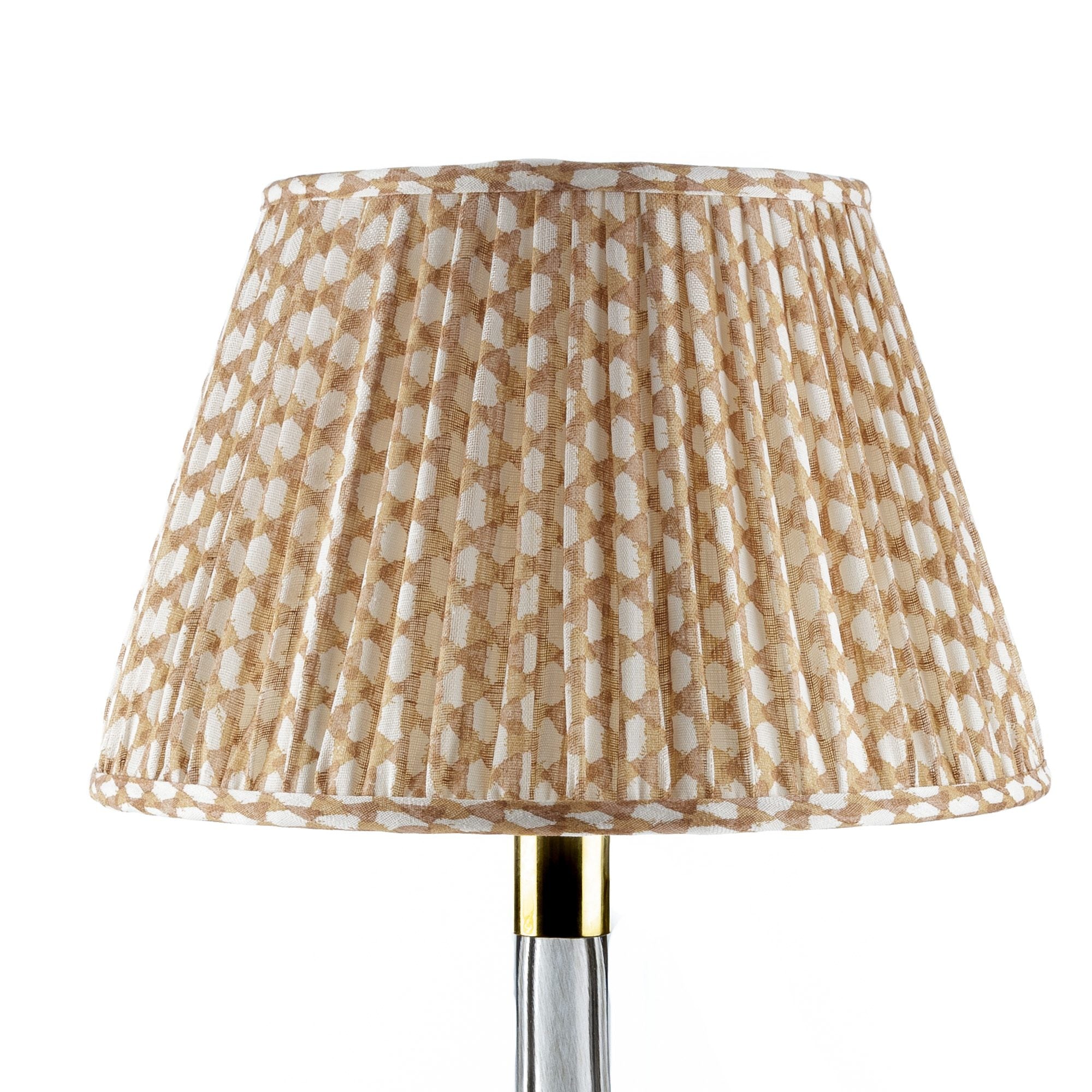 Wicker Nut Brown Linen Lampshade