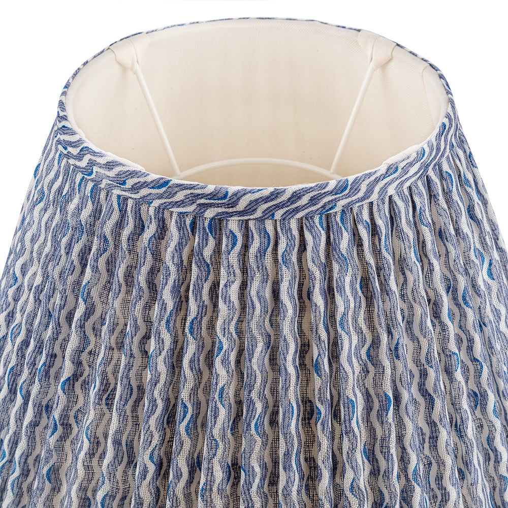 Popple Blue Linen Lampshade