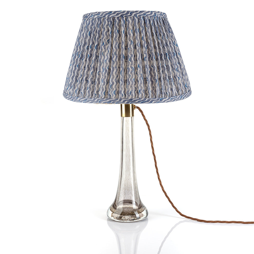 Popple Blue Linen Lampshade