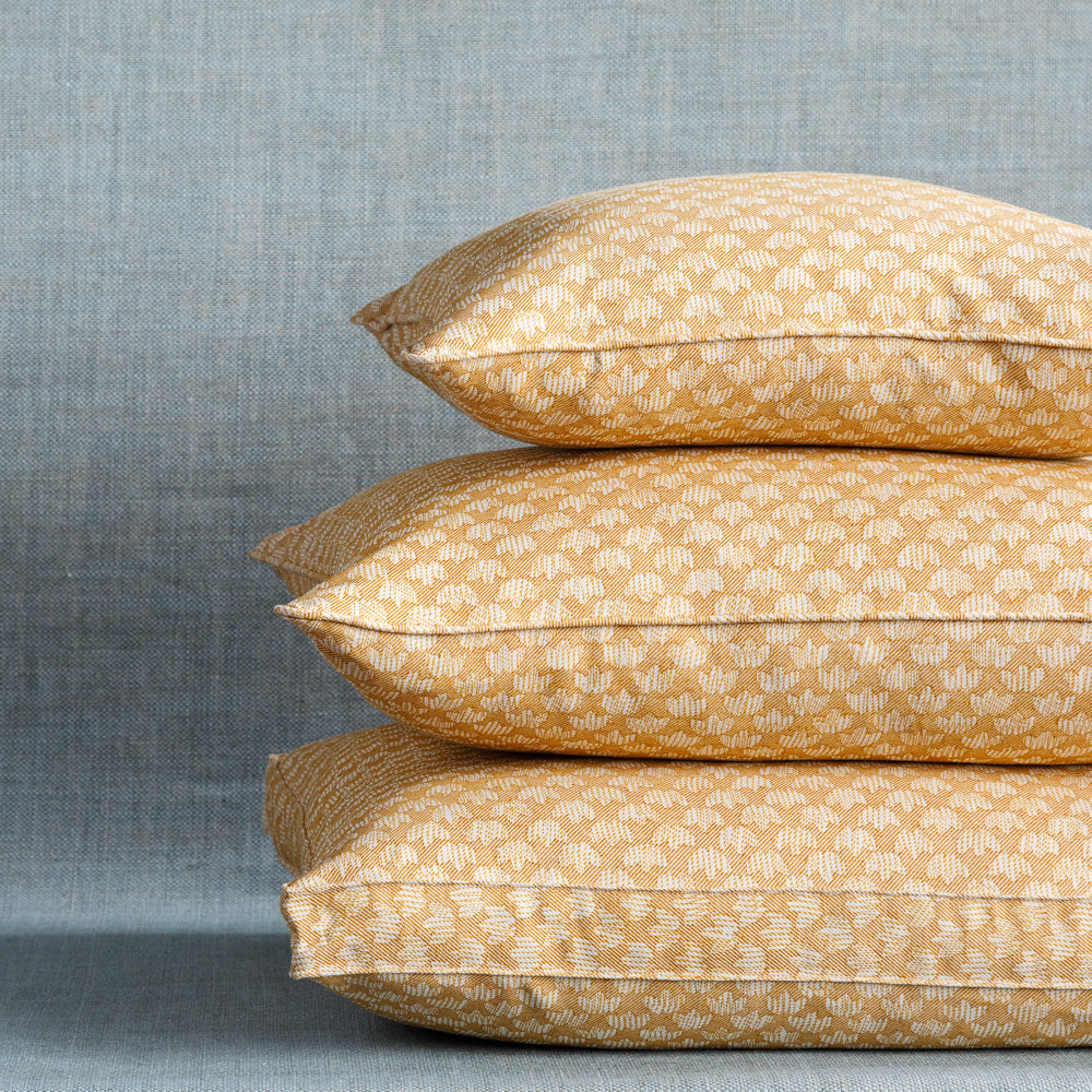 Eythorne Yellow Cotton Cushion