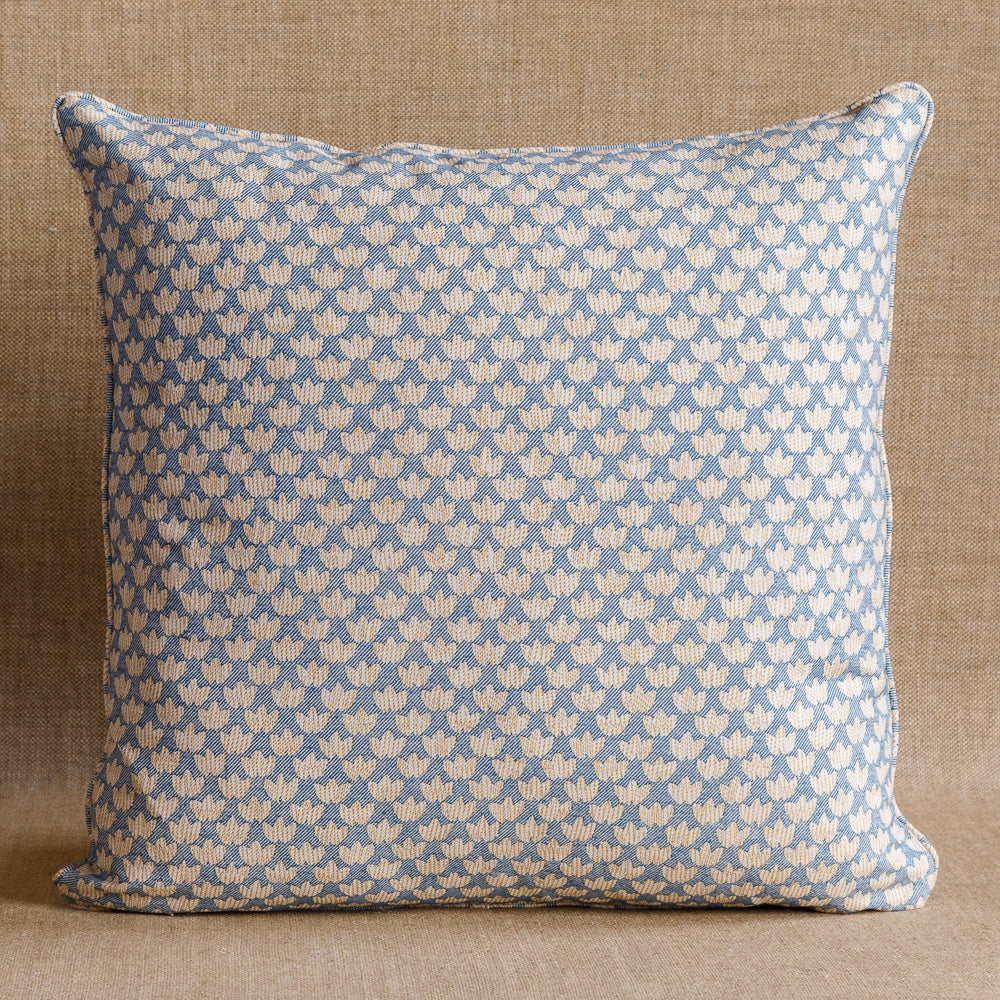 Eythorne Blue Cotton Cushion
