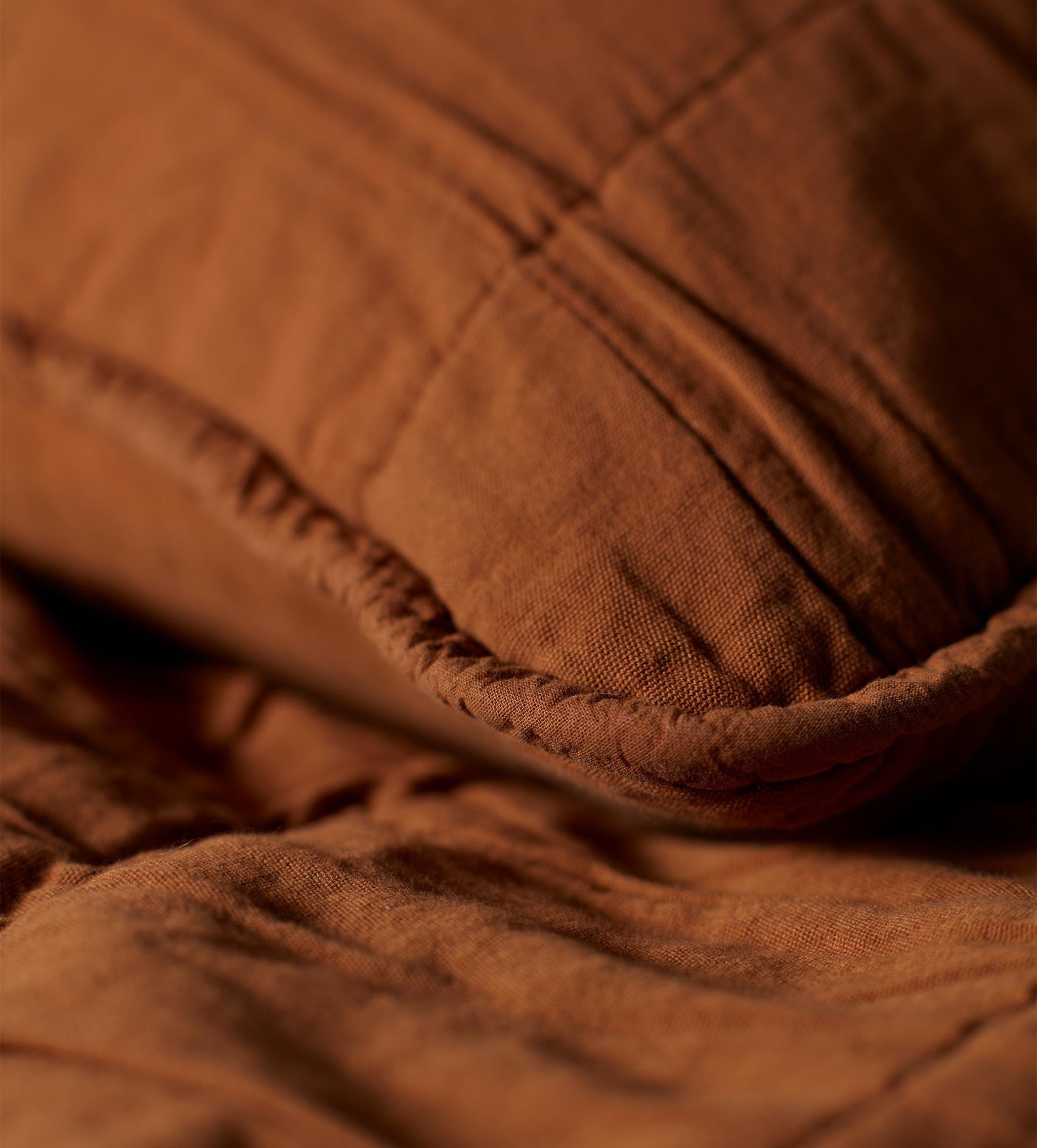 Finn 100% Cotton Quilted Throw | Amber