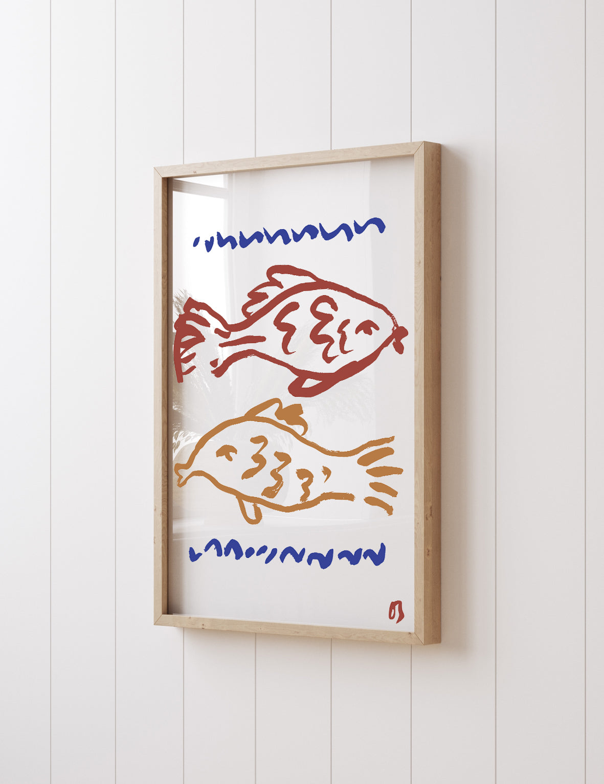 Two Fish in Red & Blue