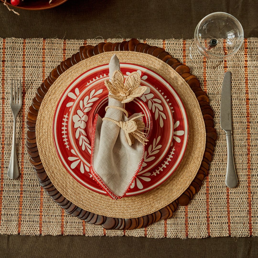 Flor Dinner Plate | Rust Red