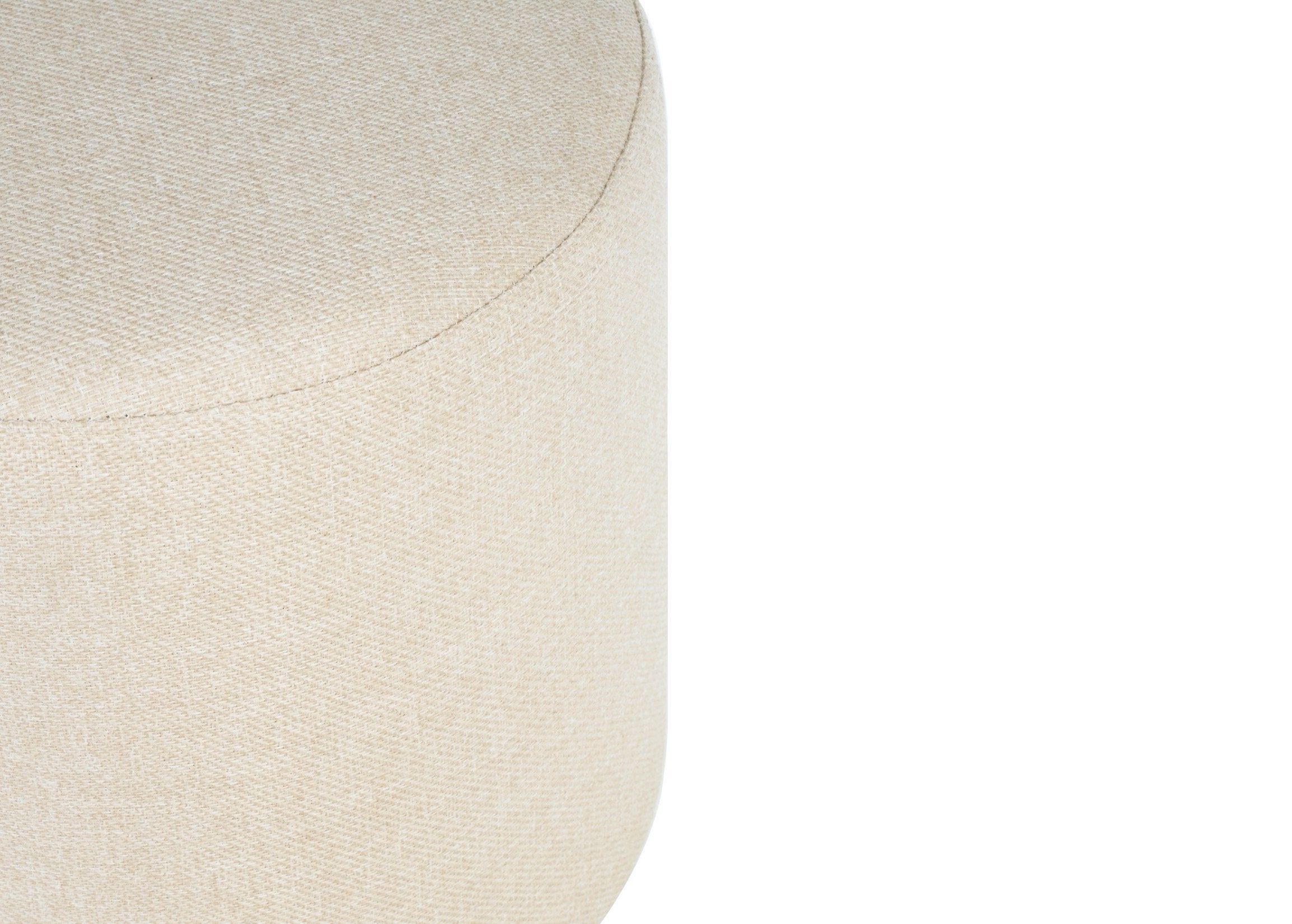 Folk Wide Pouf | Beige