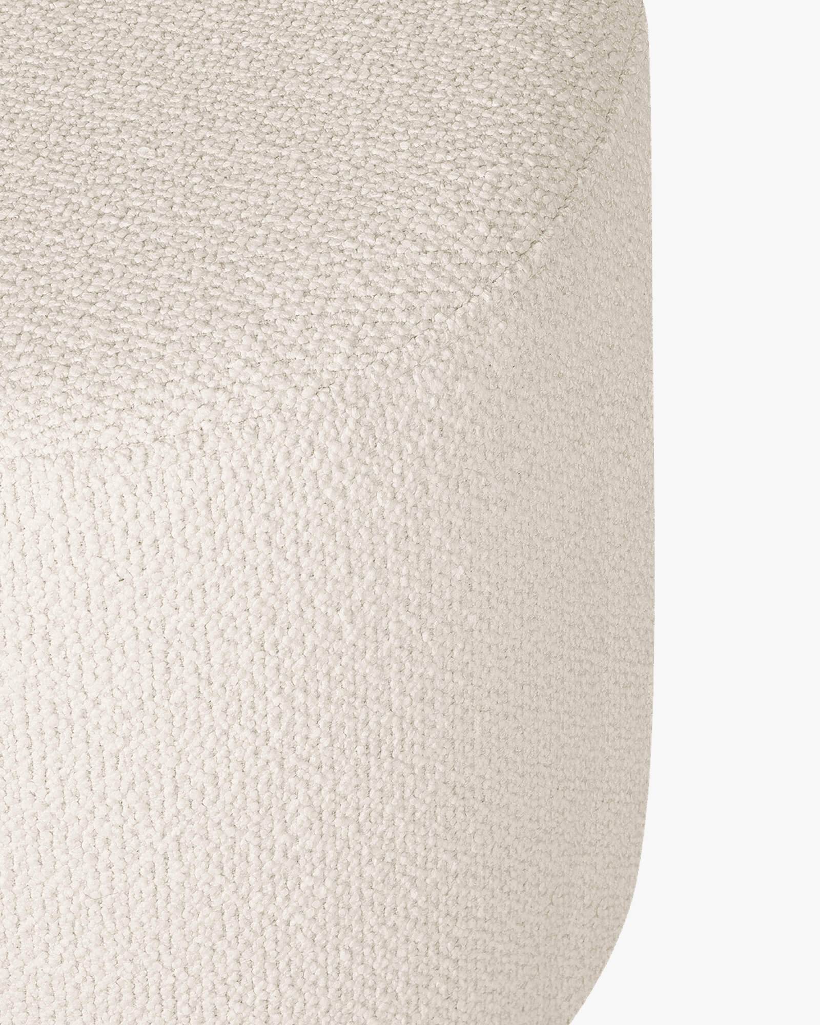 Folk Wide Pouf | Cloud Beige Boucle
