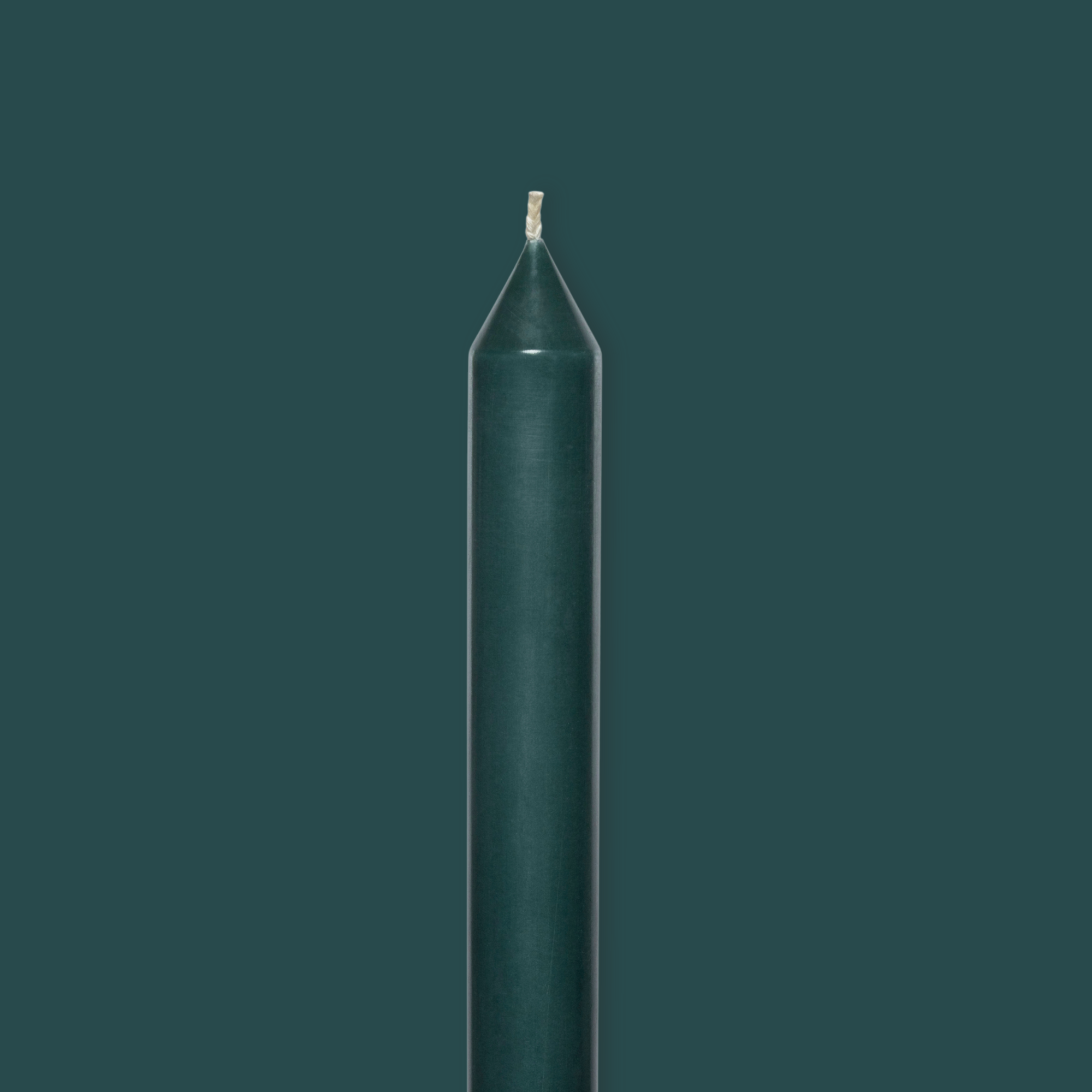 Forest Green Tapered Candle Pair