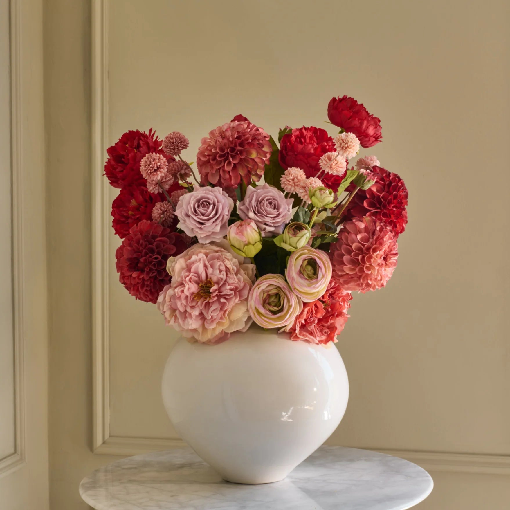 The Forever | Reds & Pinks | Faux Flower Arrangement